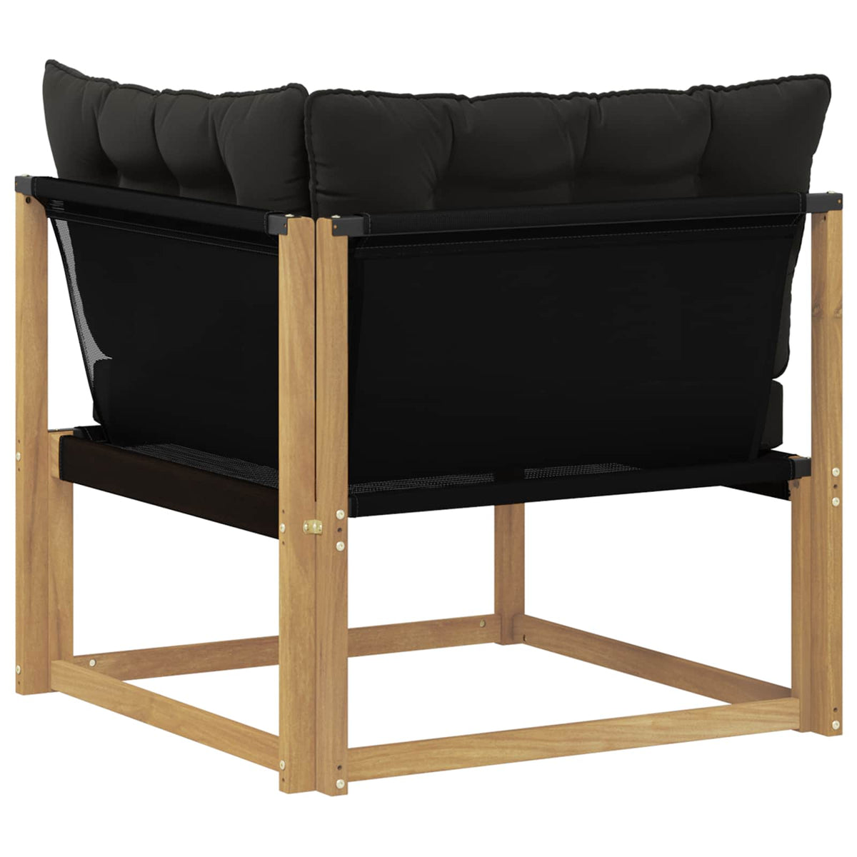Outdoor Ecksofa Massivholz Akazie Weiß