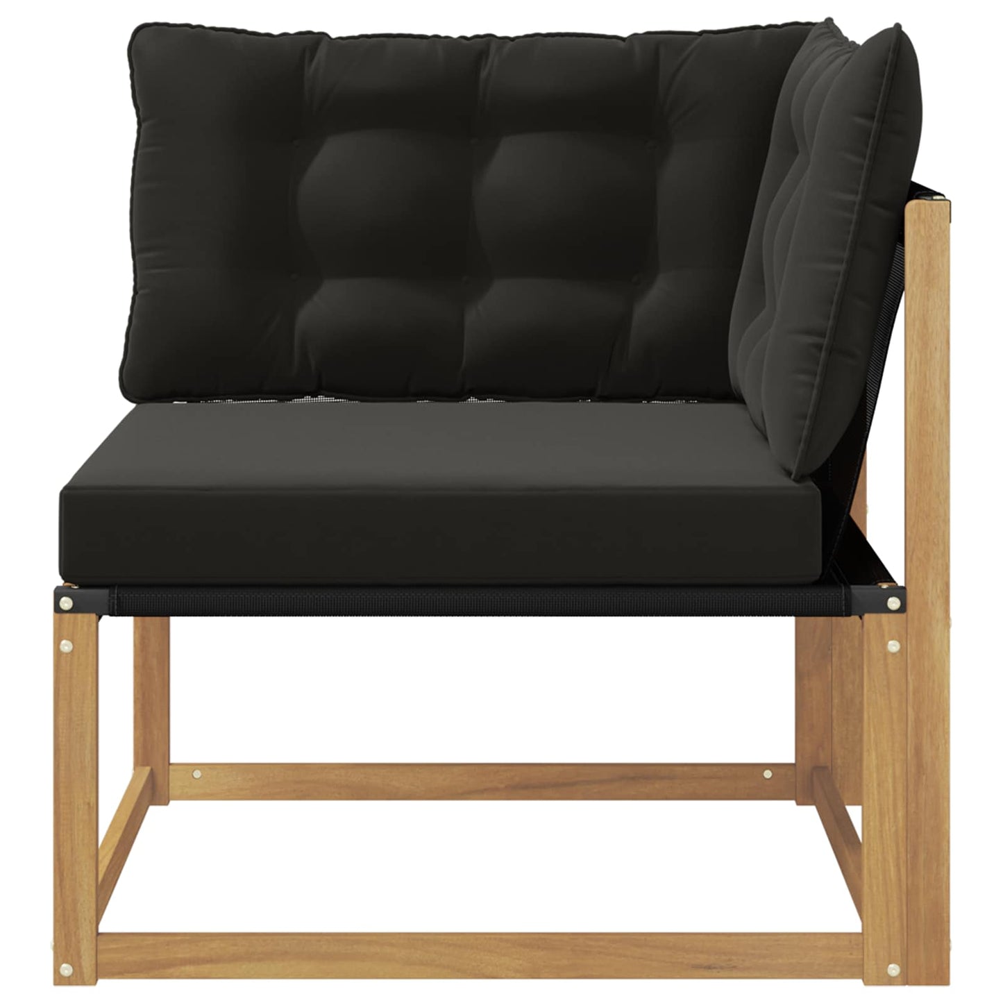 Outdoor Ecksofa Massivholz Akazie Weiß