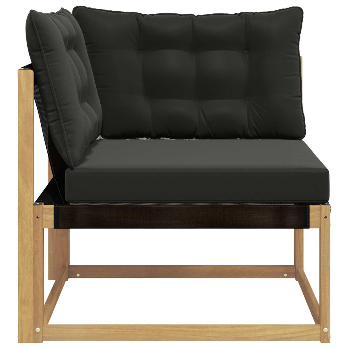 Outdoor Ecksofa Massivholz Akazie Weiß