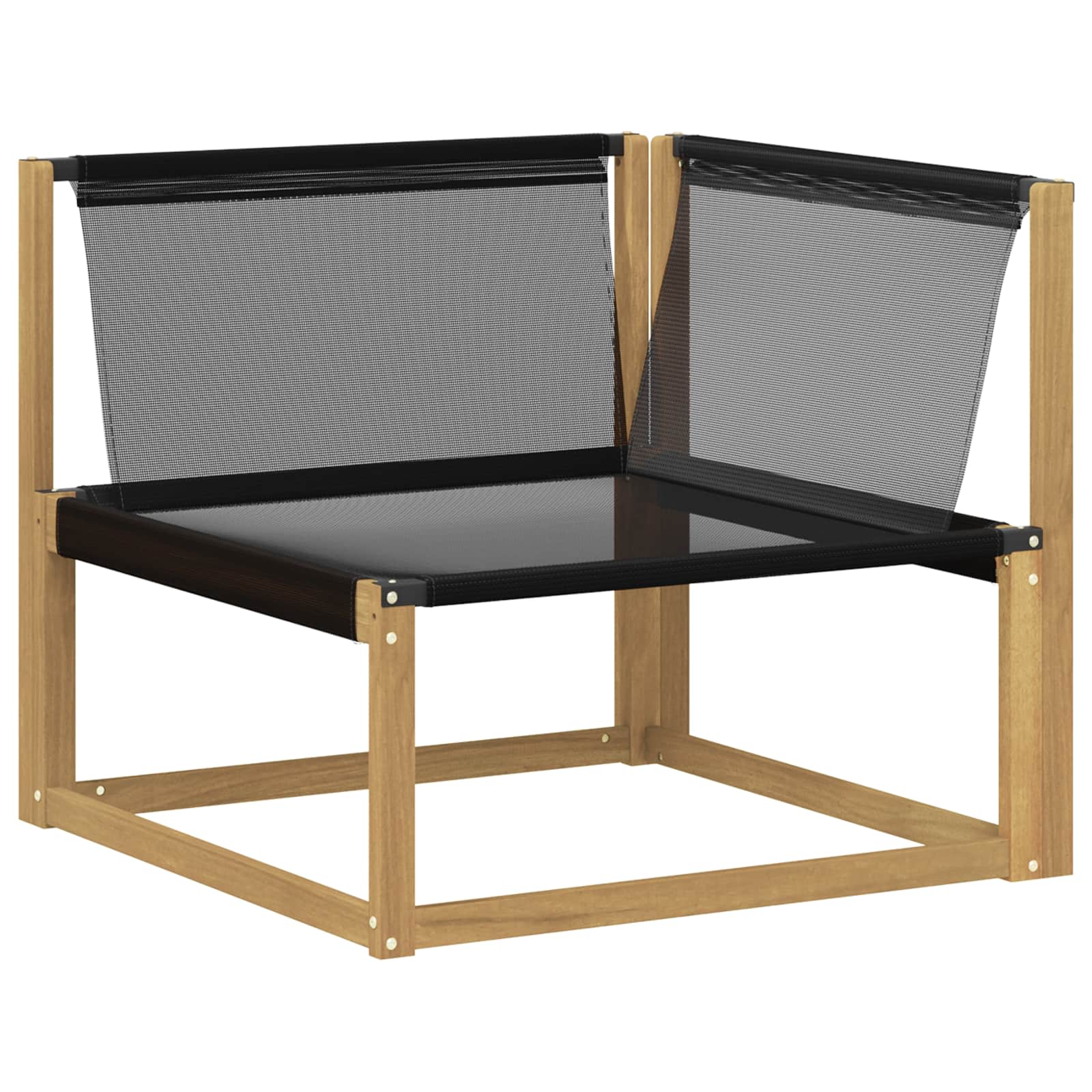 Outdoor Ecksofa Massivholz Akazie Weiß