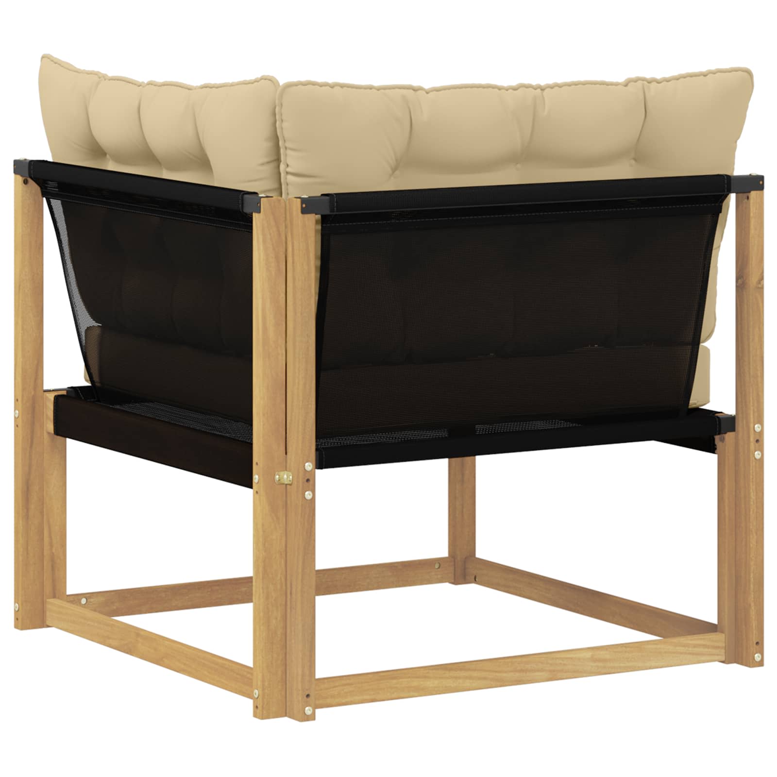 Outdoor Ecksofa Massivholz Akazie Weiß