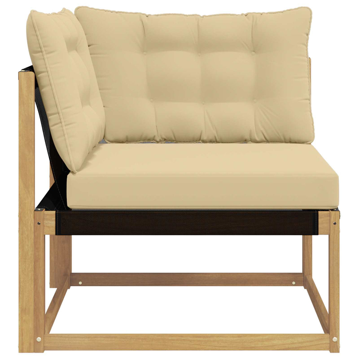 Outdoor Ecksofa Massivholz Akazie Weiß