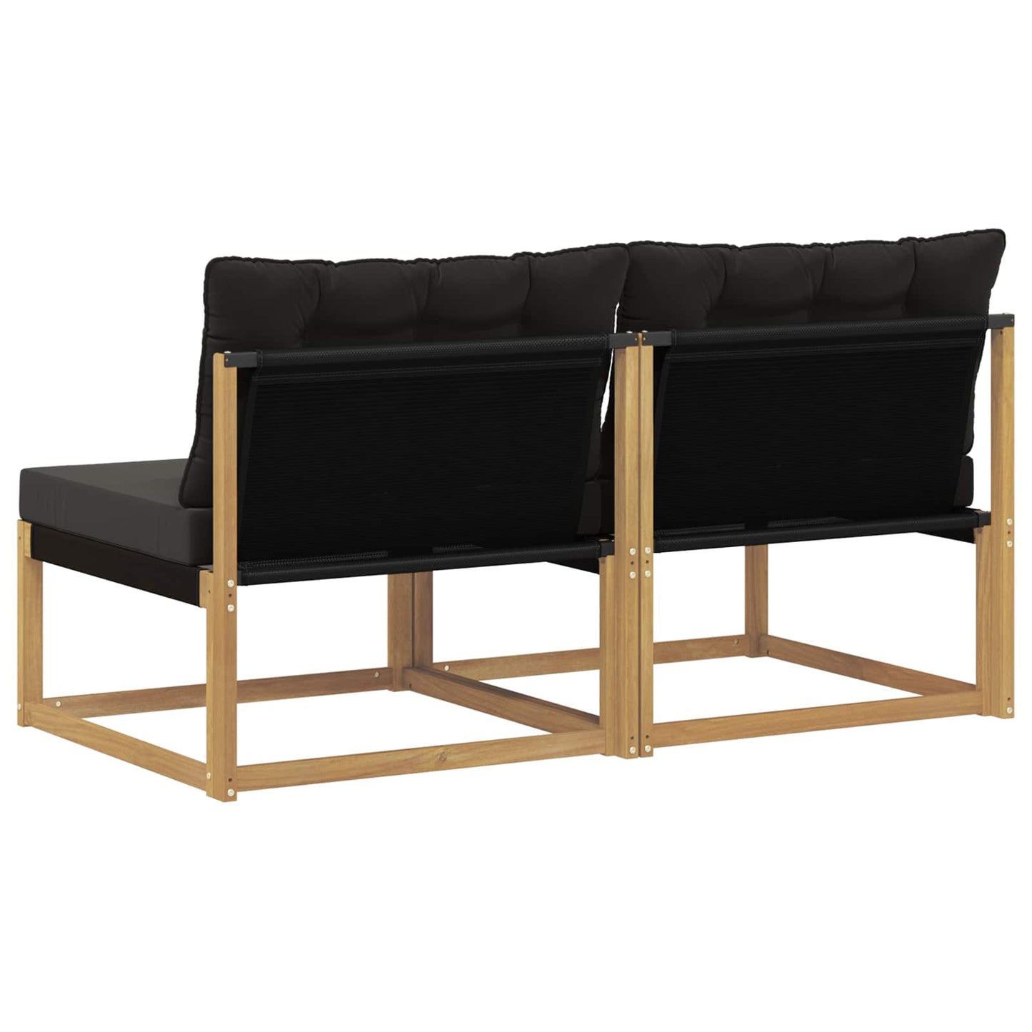Outdoor Mittelsofa Massivholz Akazie Weiß