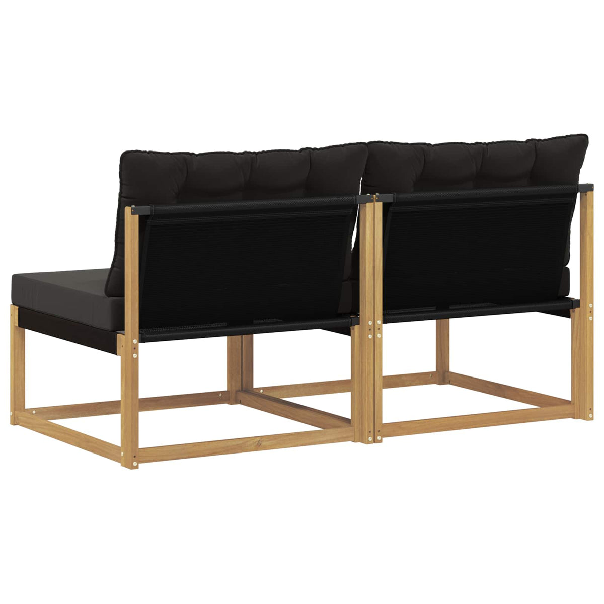 Outdoor Mittelsofa Massivholz Akazie Weiß