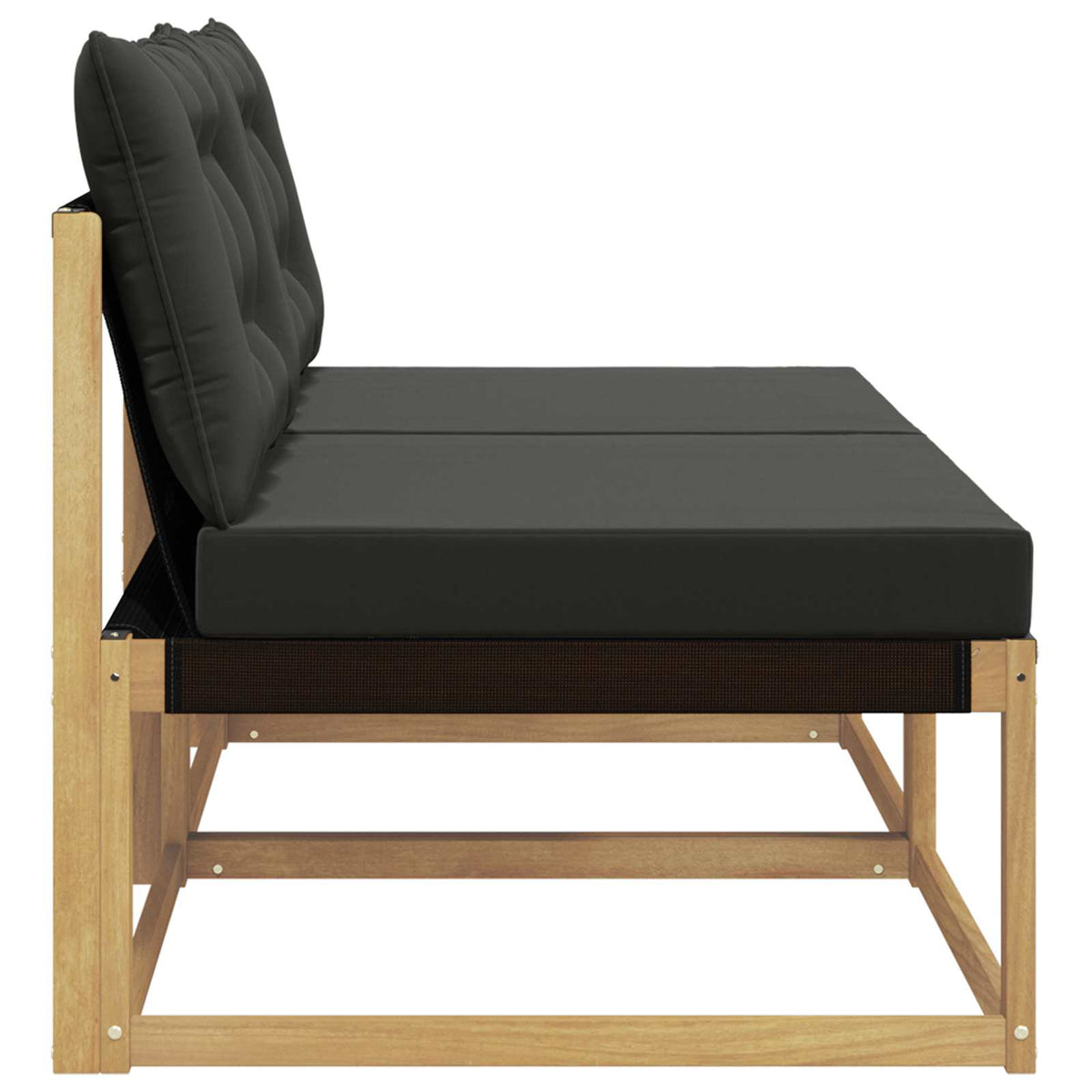Outdoor Mittelsofa Massivholz Akazie Weiß