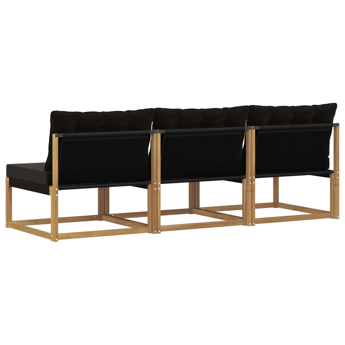 Outdoor Mittelsofa Massivholz Akazie Weiß