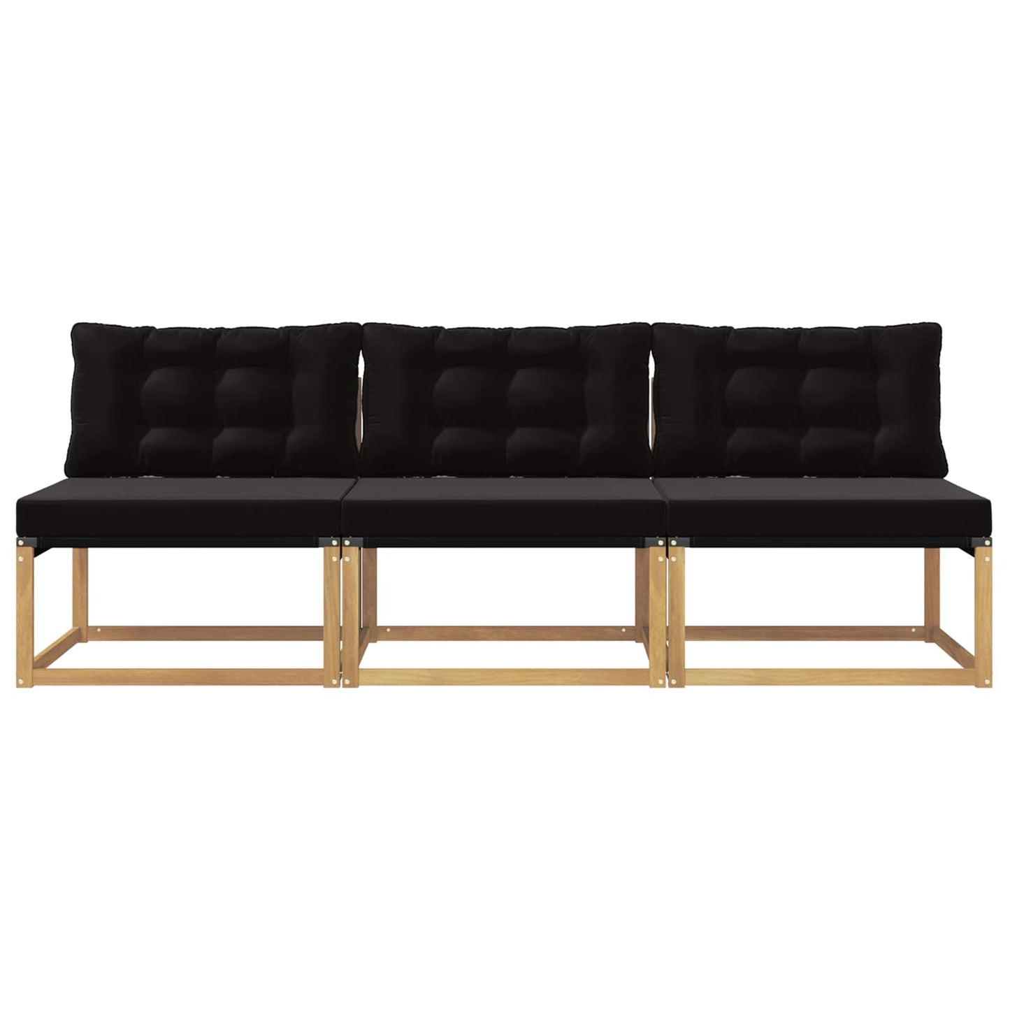 Outdoor Mittelsofa Massivholz Akazie Weiß