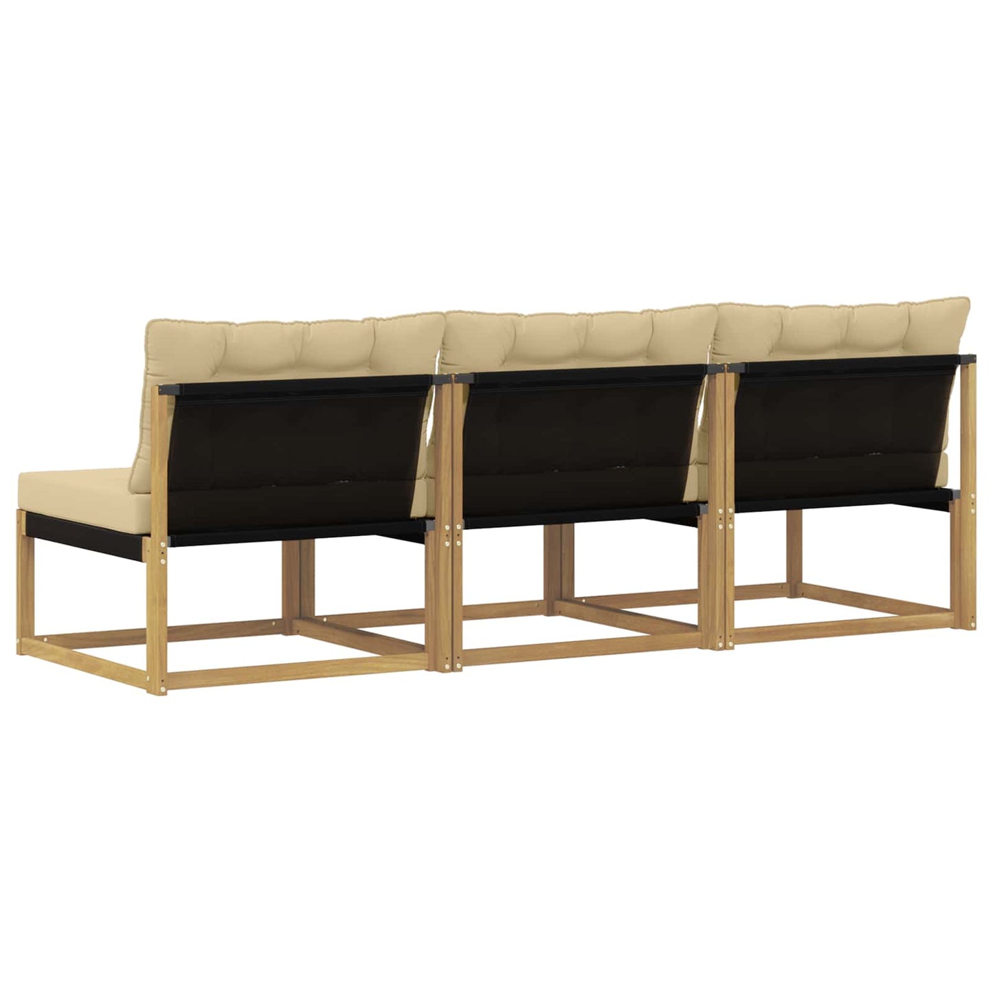 Outdoor Mittelsofa Massivholz Akazie Weiß
