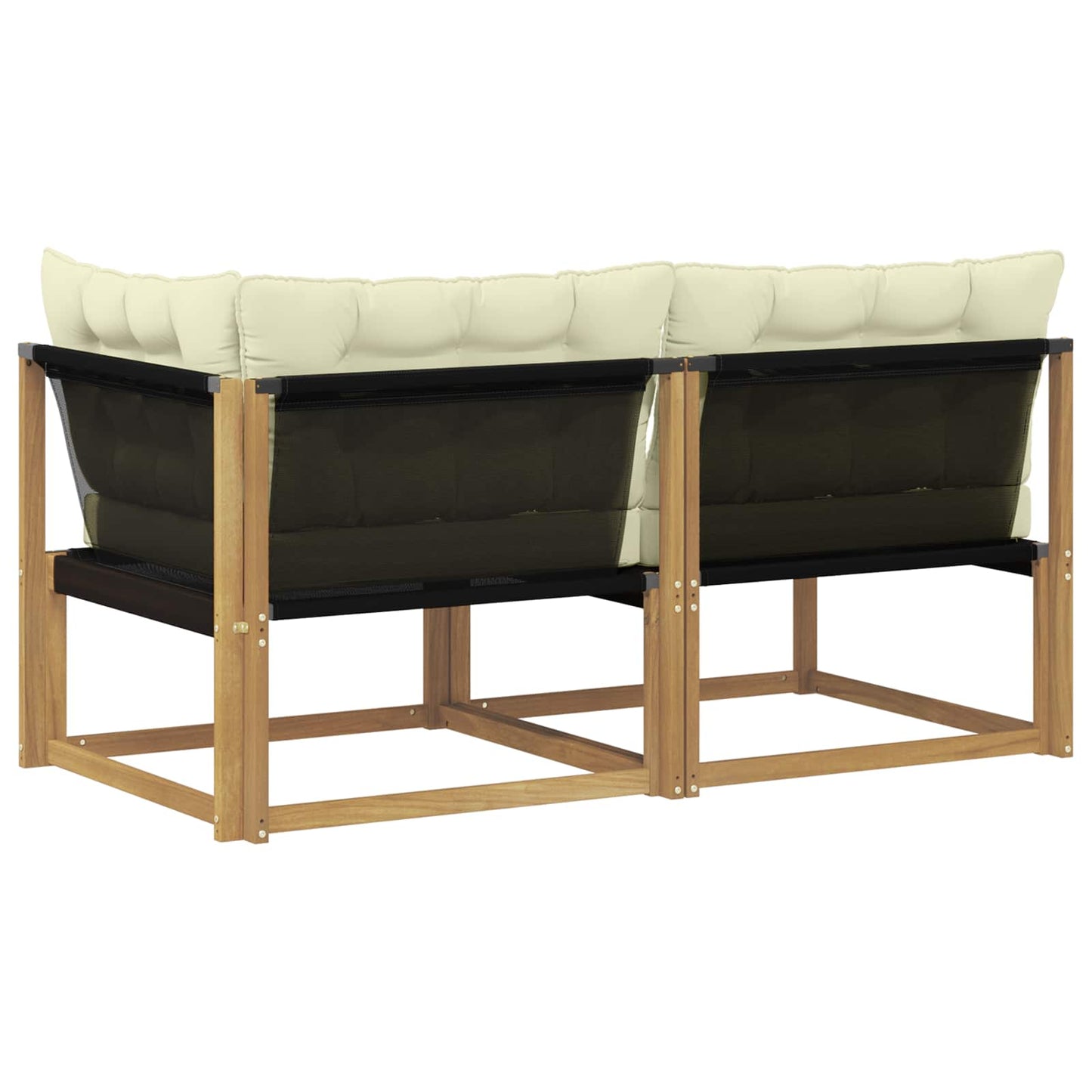 Outdoor-Sofagarnitur Massivholz Akazie Weiß