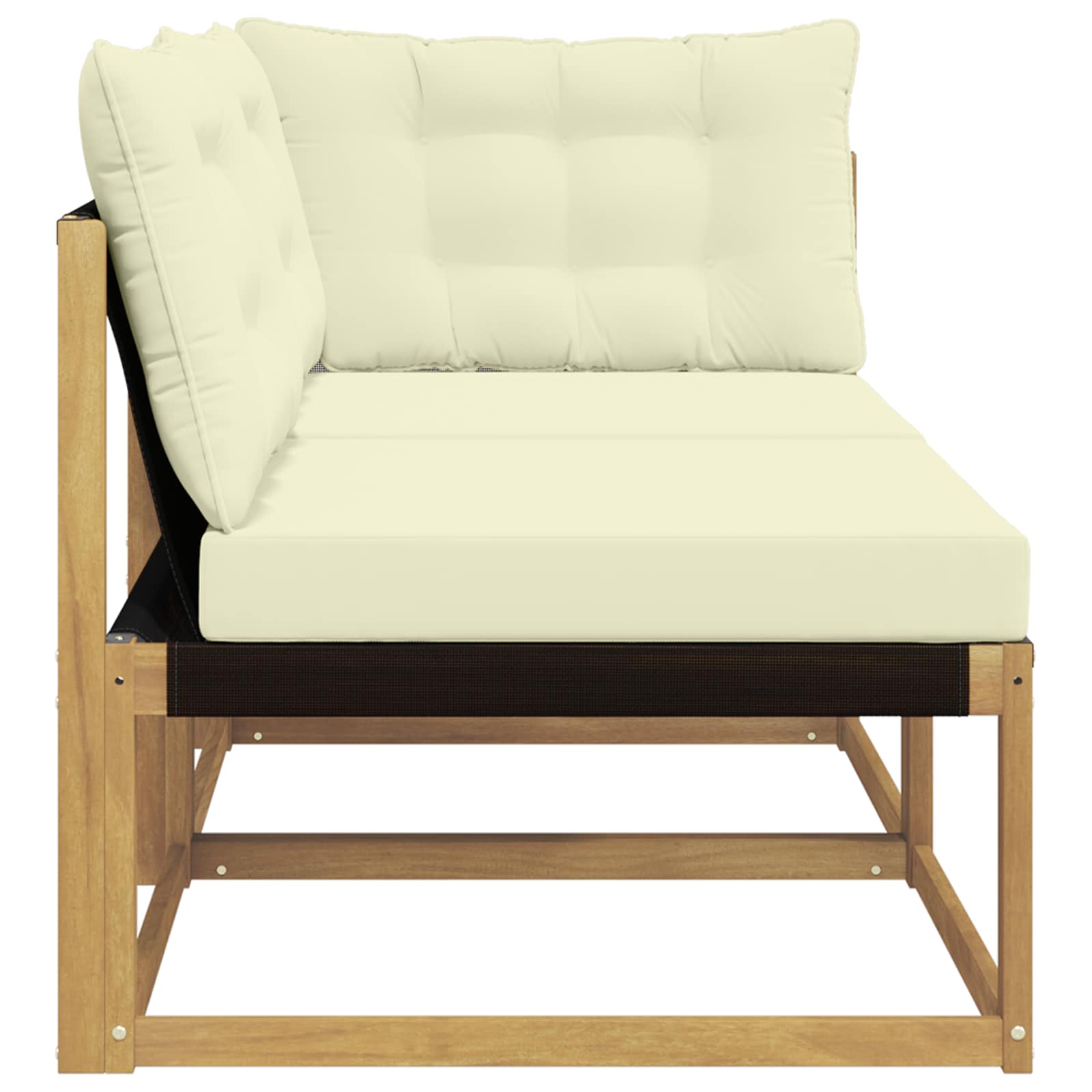 Outdoor-Sofagarnitur Massivholz Akazie Weiß