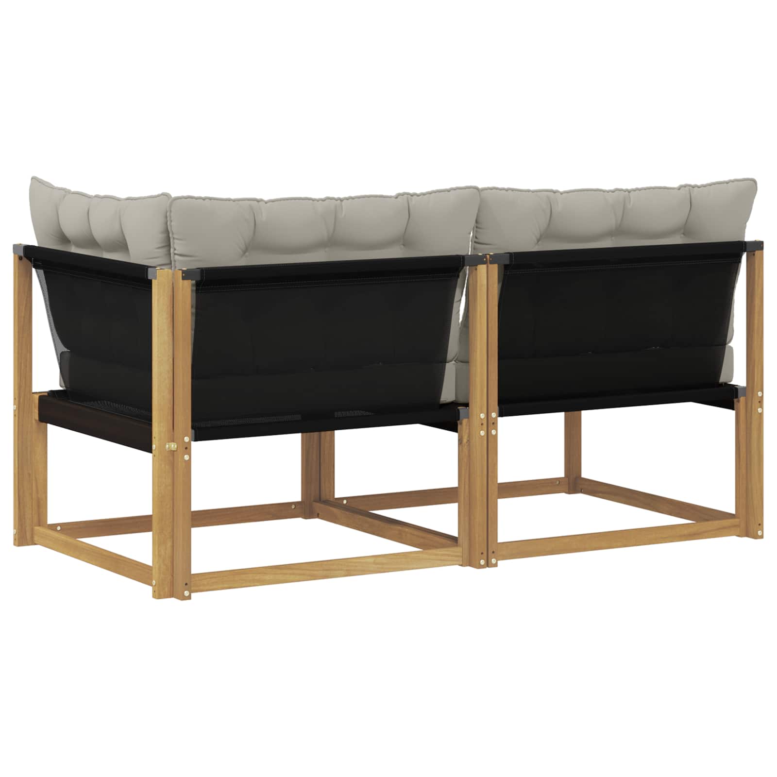 Outdoor-Sofagarnitur Massivholz Akazie Weiß