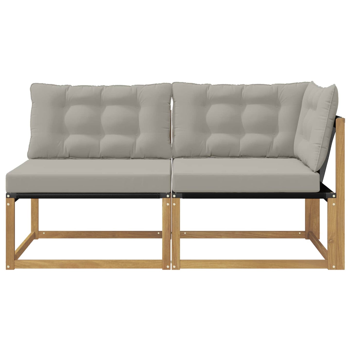 Outdoor-Sofagarnitur Massivholz Akazie Weiß