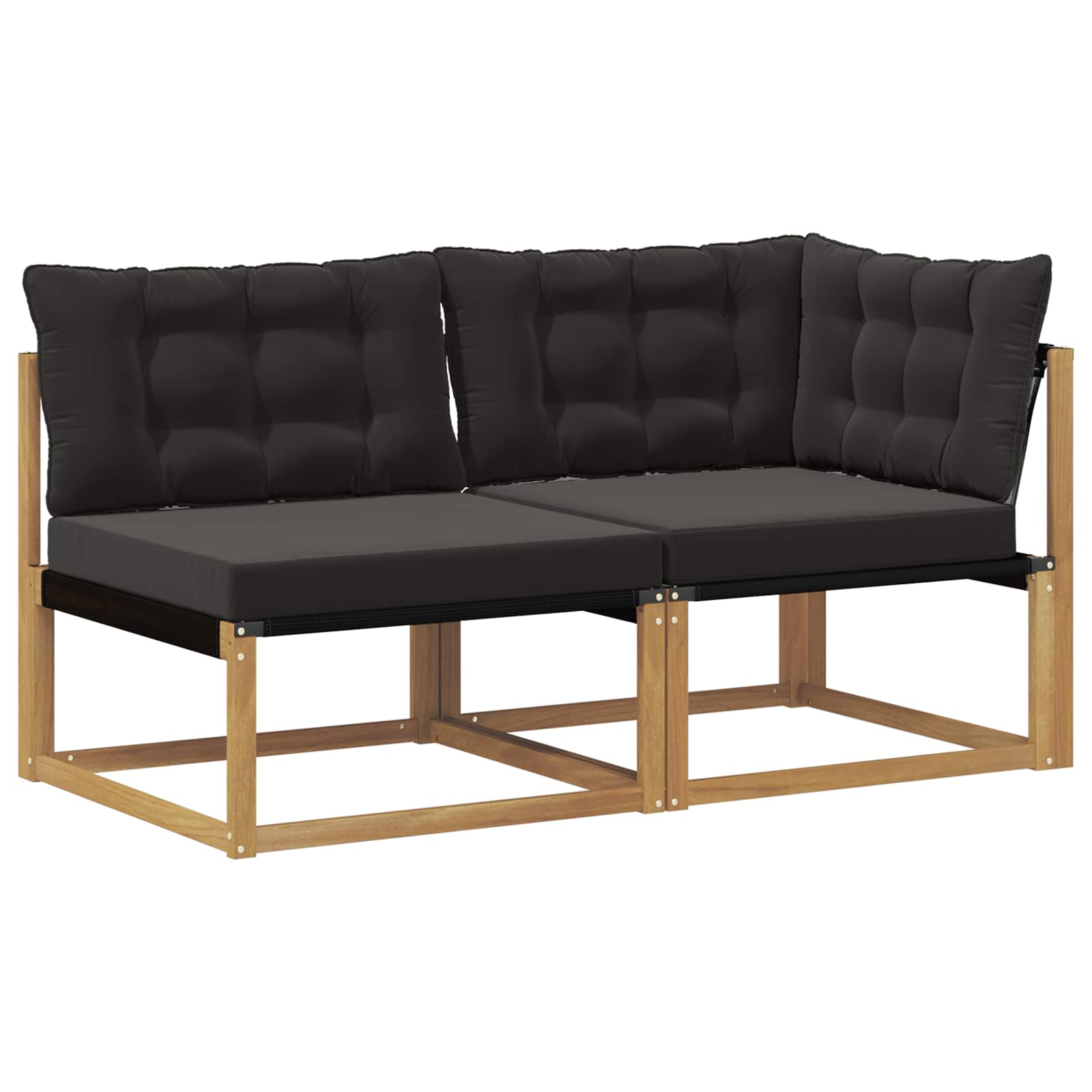 Outdoor-Sofagarnitur Massivholz Akazie Weiß