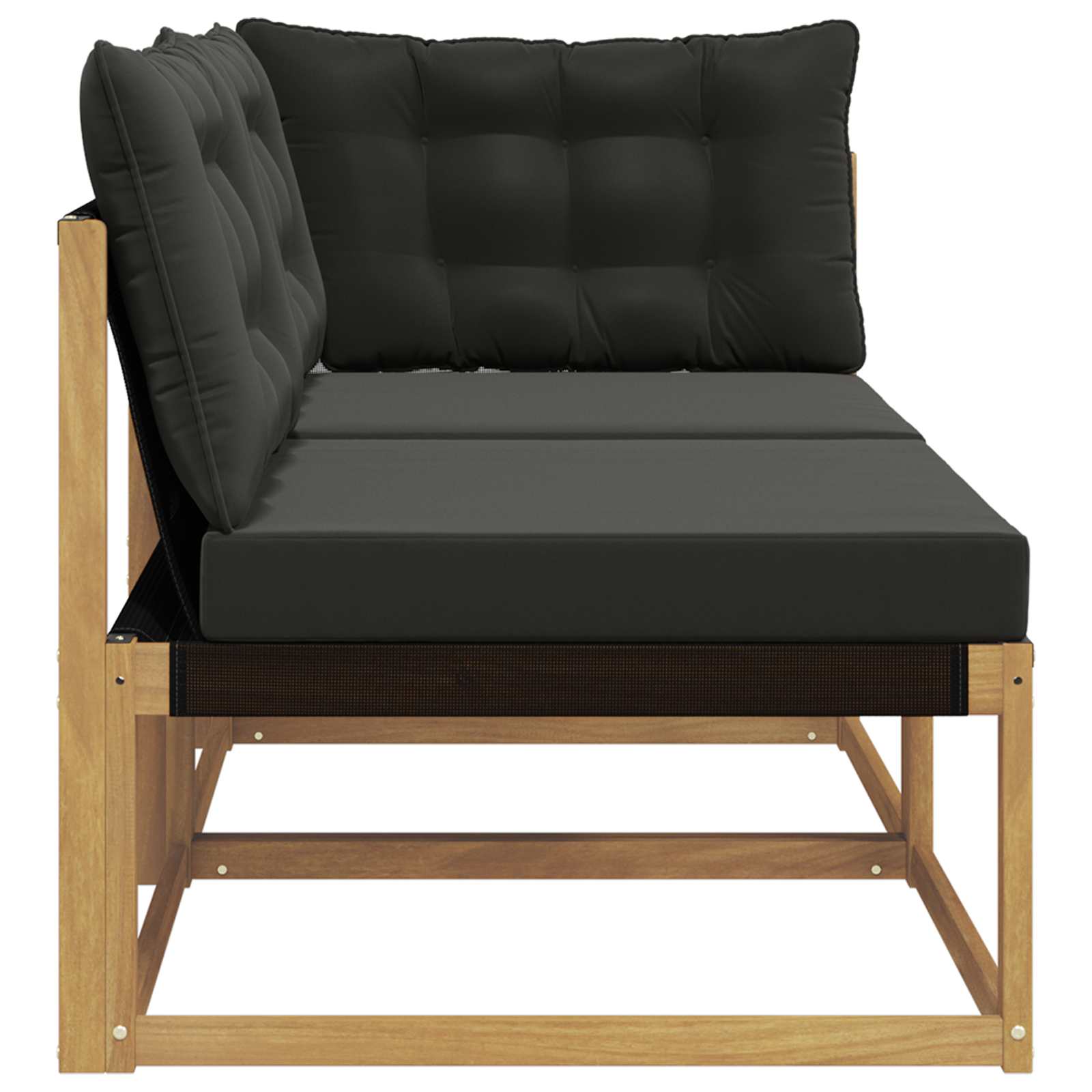 Outdoor-Sofagarnitur Massivholz Akazie Weiß