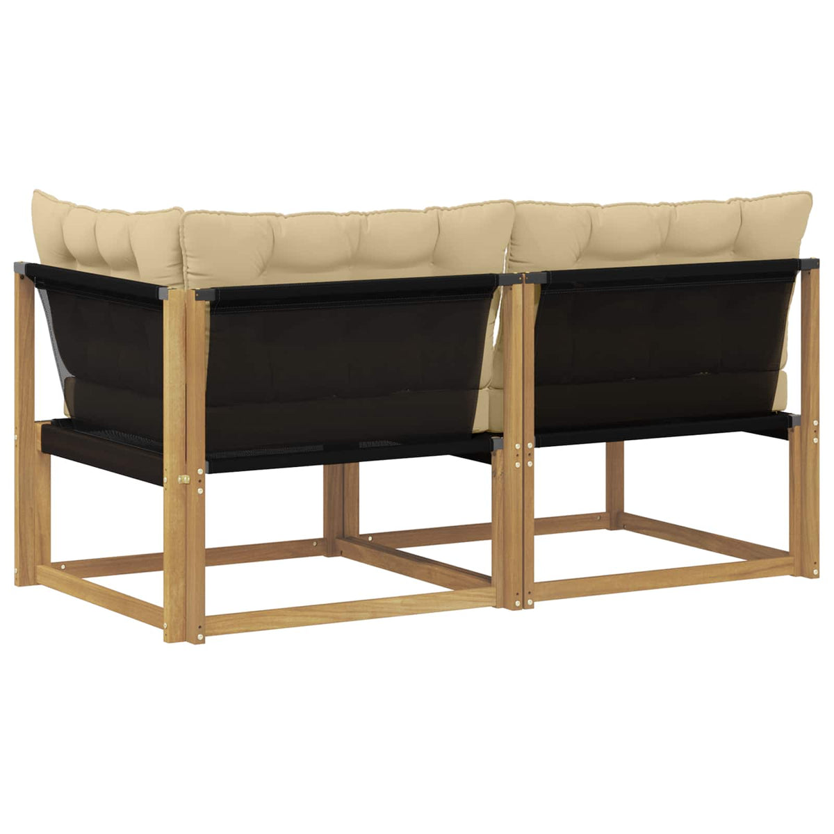 Outdoor-Sofagarnitur Massivholz Akazie Weiß