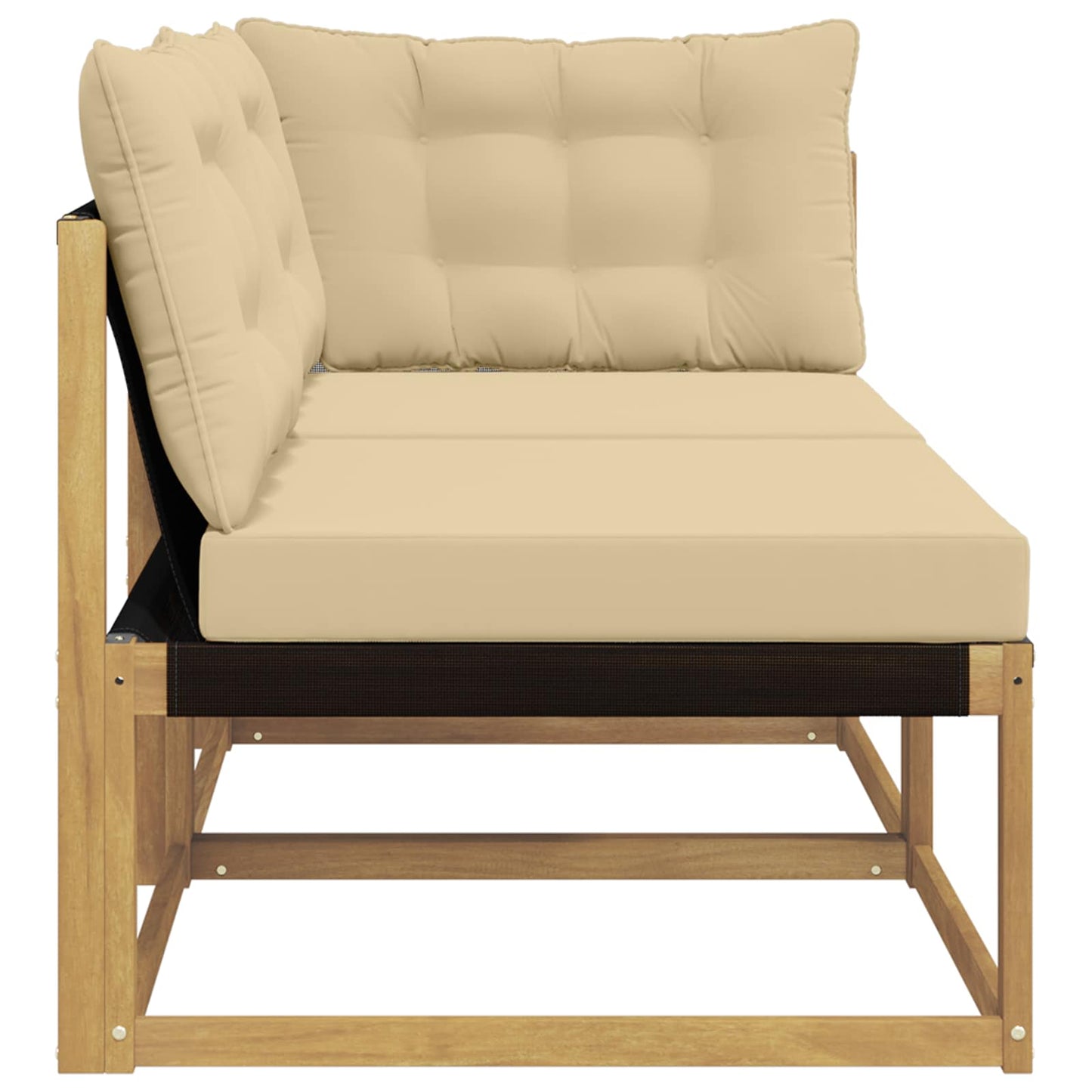 Outdoor-Sofagarnitur Massivholz Akazie Weiß