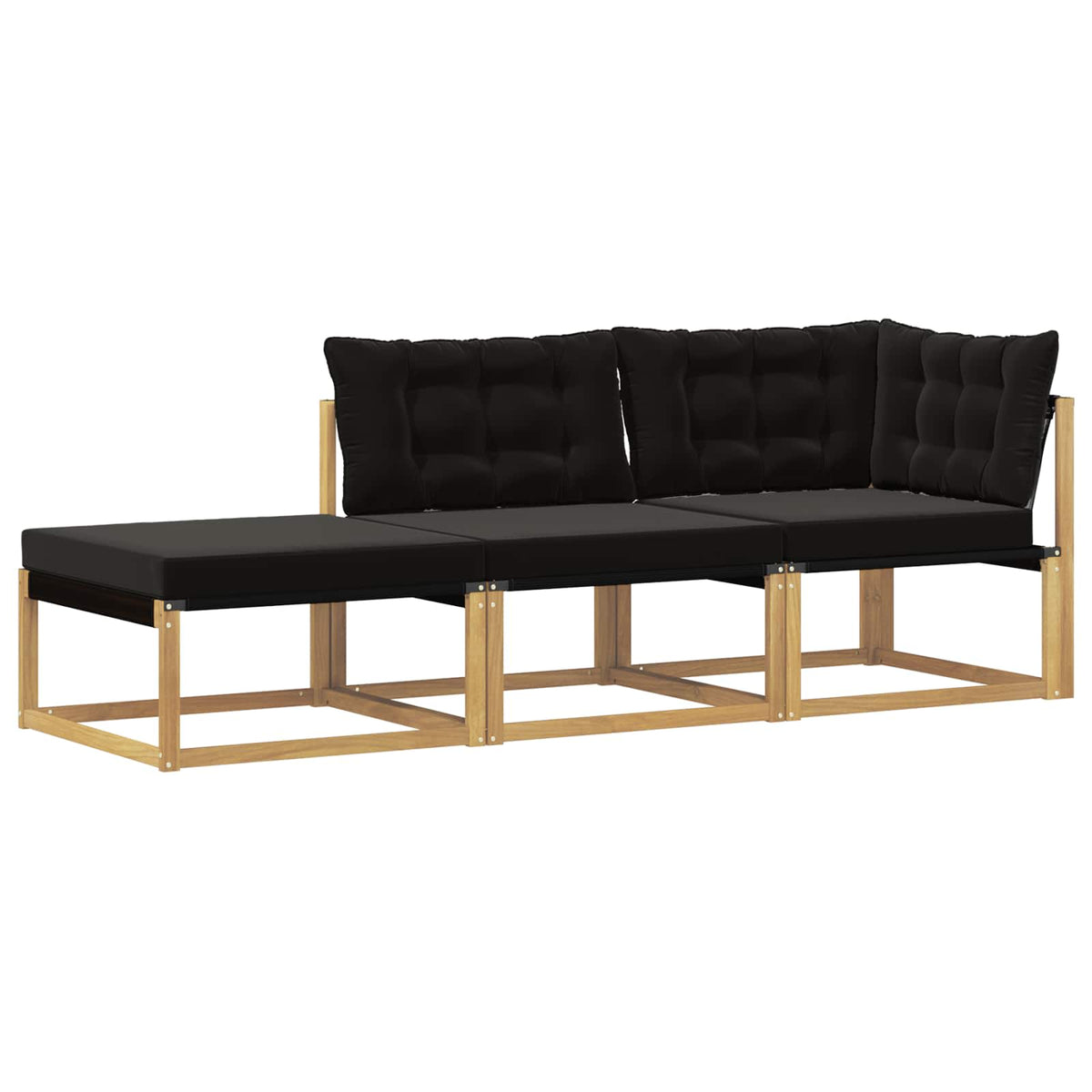 Outdoor-Sofagarnitur Massivholz Akazie Weiß