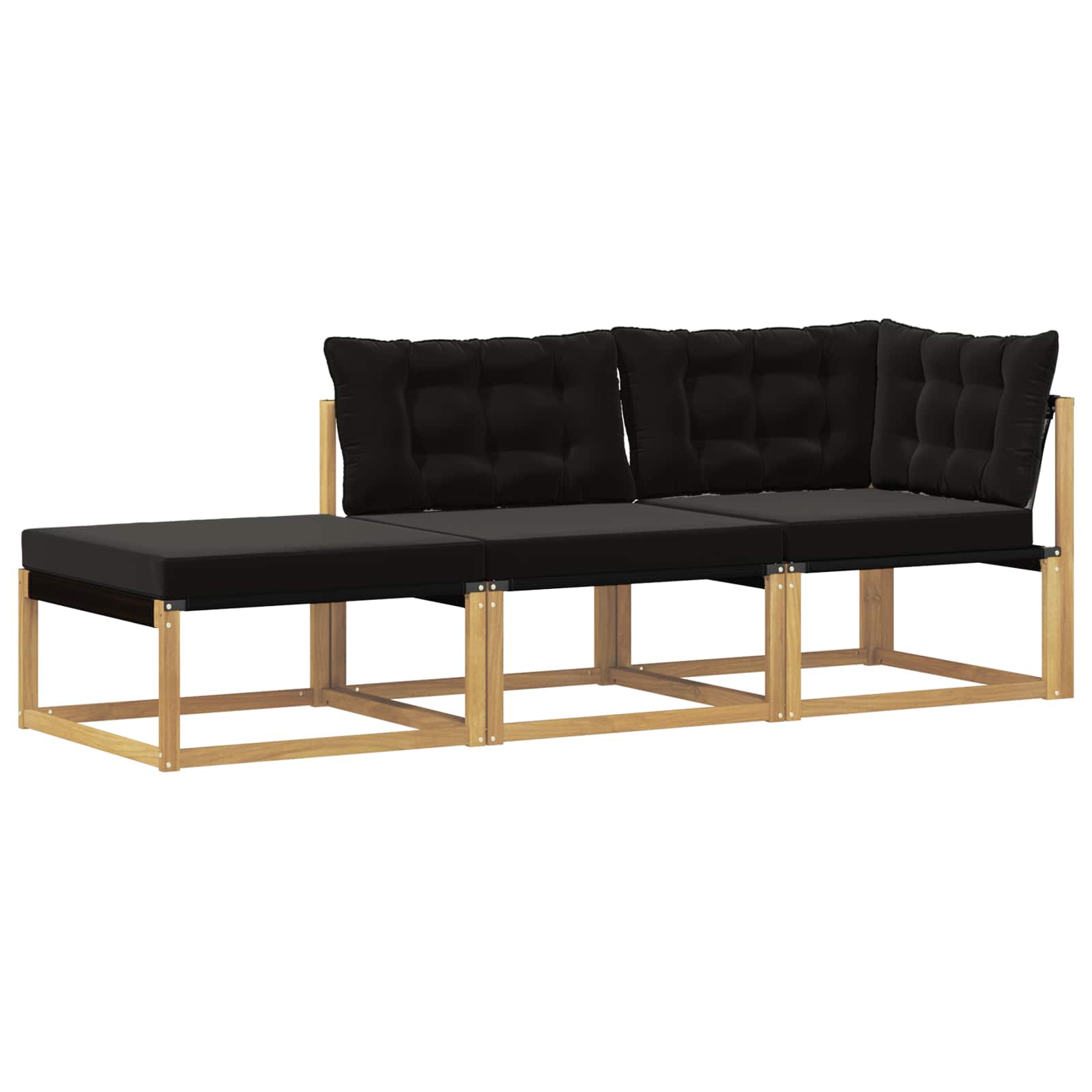 Outdoor-Sofagarnitur Massivholz Akazie Weiß