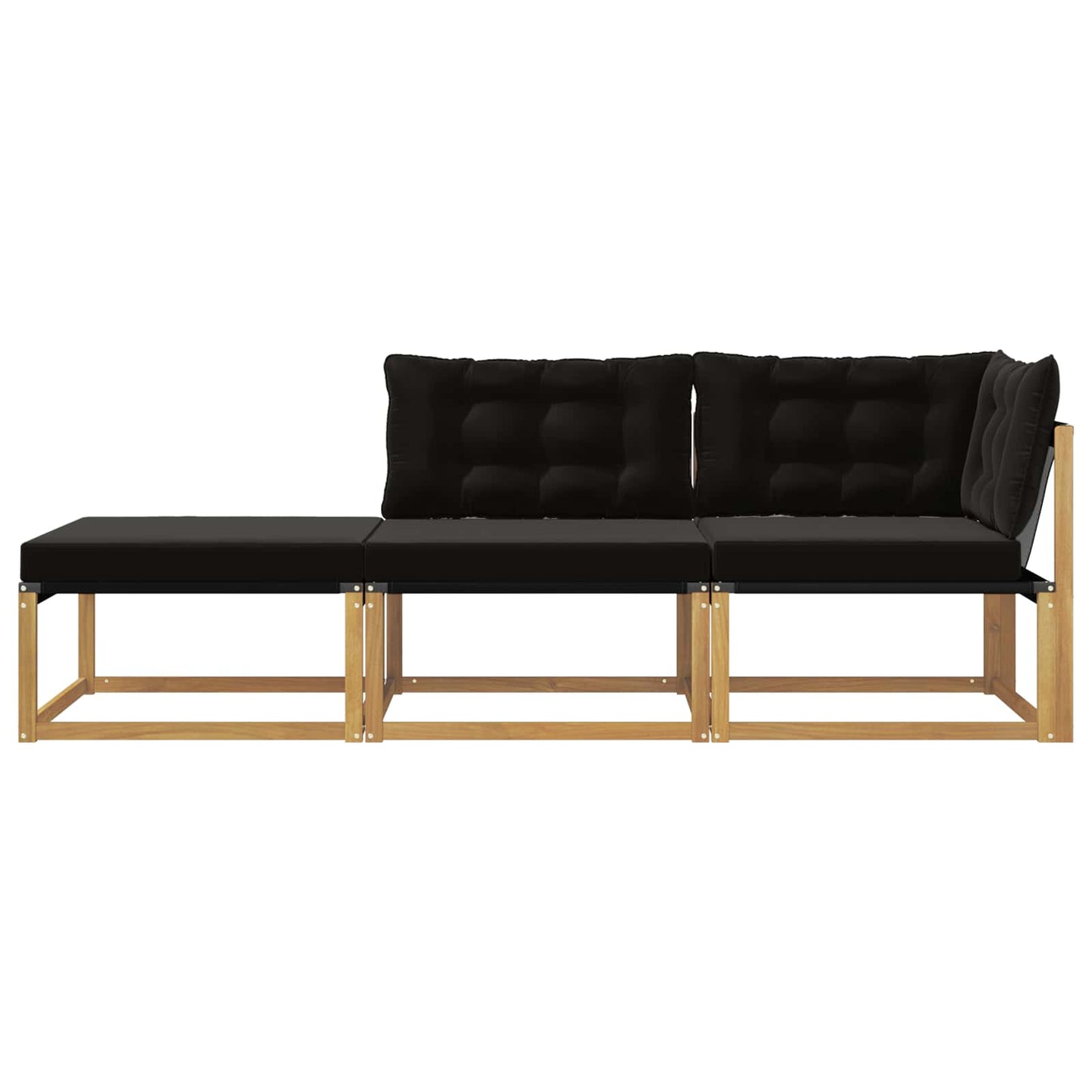 Outdoor-Sofagarnitur Massivholz Akazie Weiß