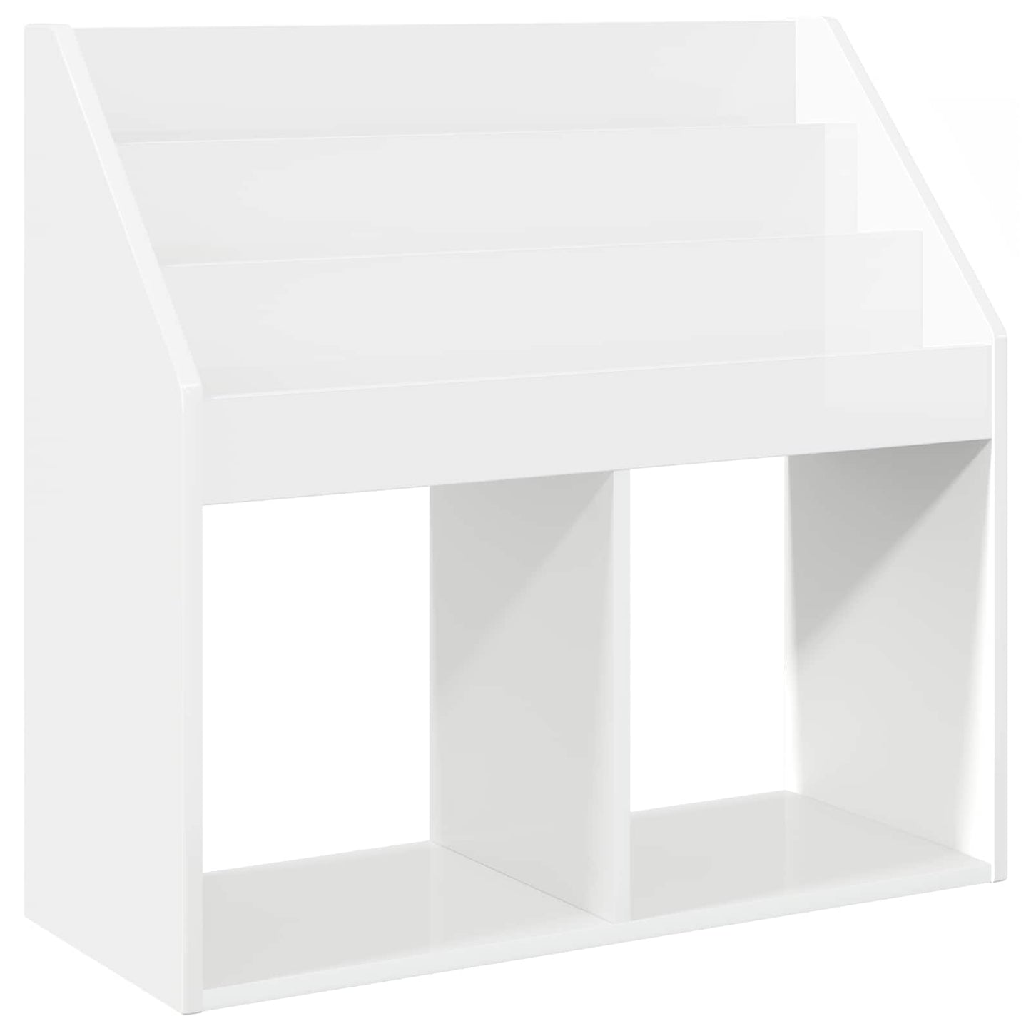 Kinderregal Hochglanz Weiß 72,5 x 29,5 x 69 cm Holzwerkstoff