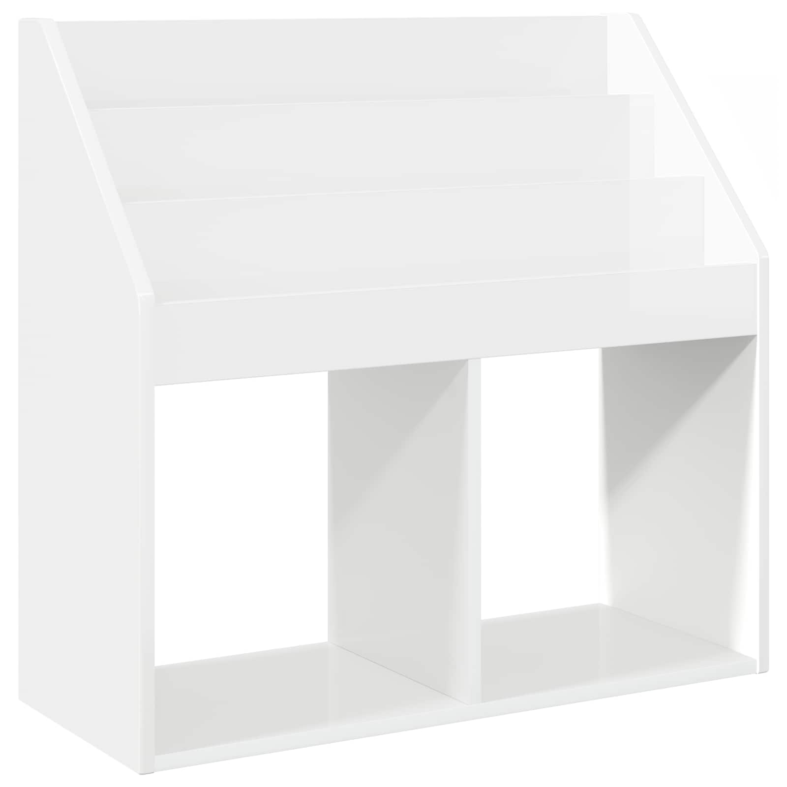 Kinderregal Hochglanz Weiß 72,5 x 29,5 x 69 cm Holzwerkstoff