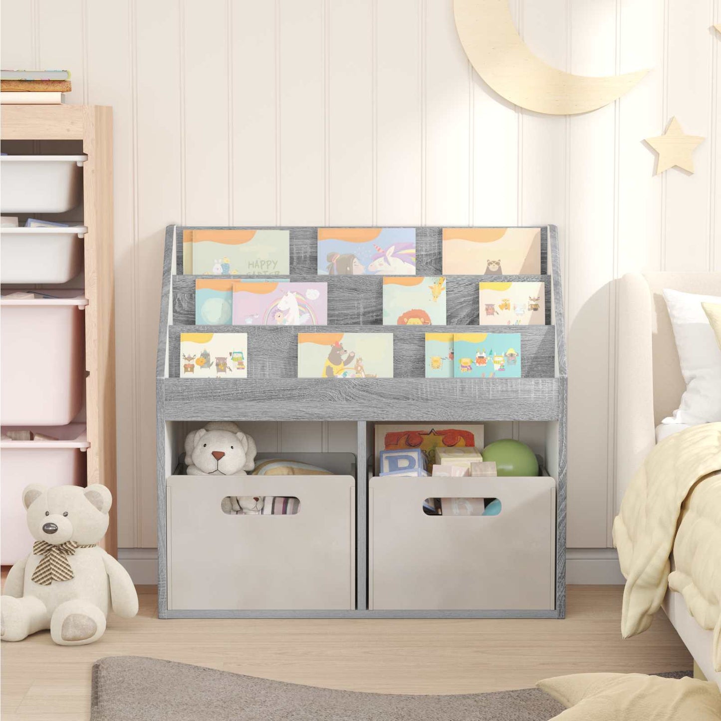Kinderregal Graues Sonoma 72,5 x 29,5 x 69 cm Holzwerkstoff