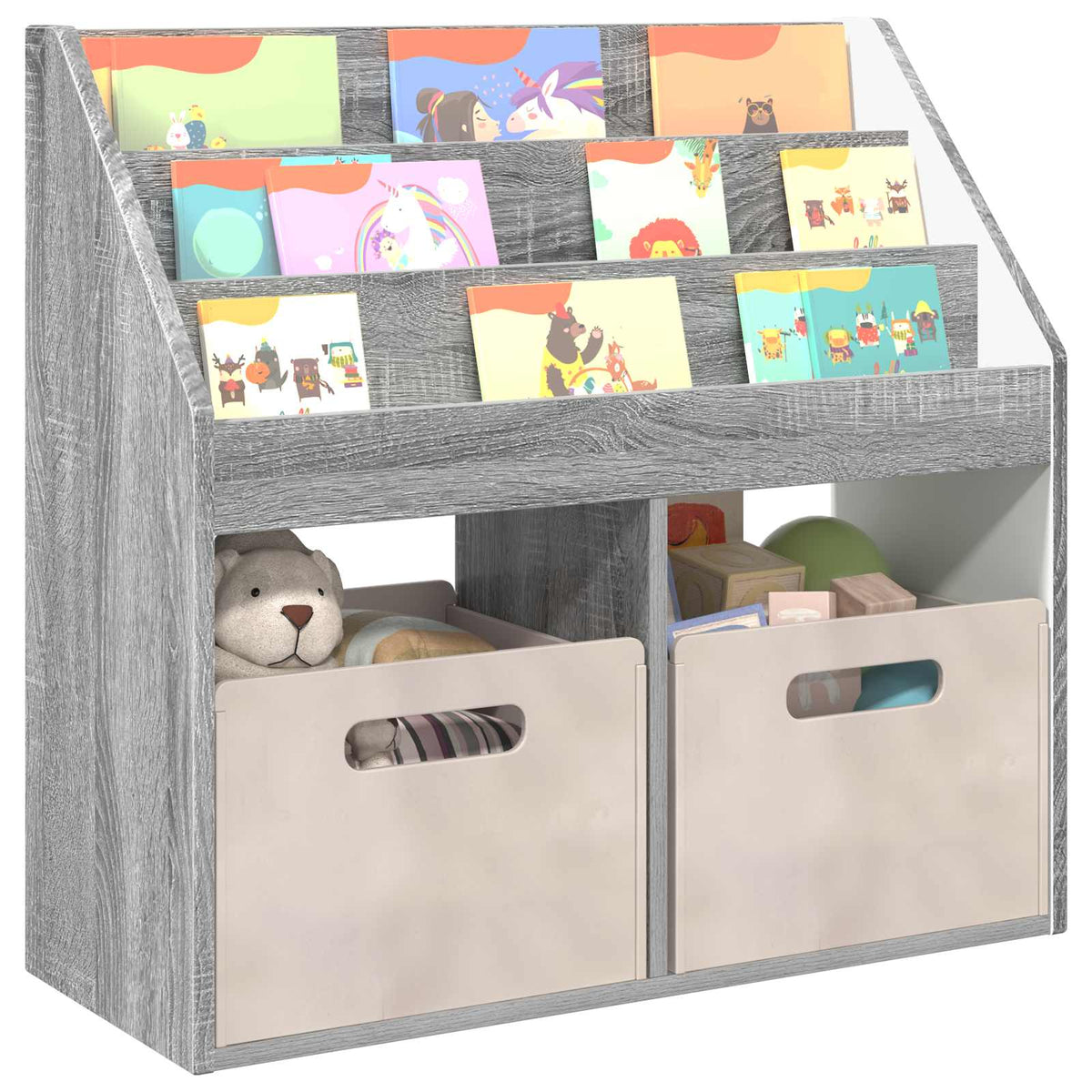 Kinderregal Graues Sonoma 72,5 x 29,5 x 69 cm Holzwerkstoff