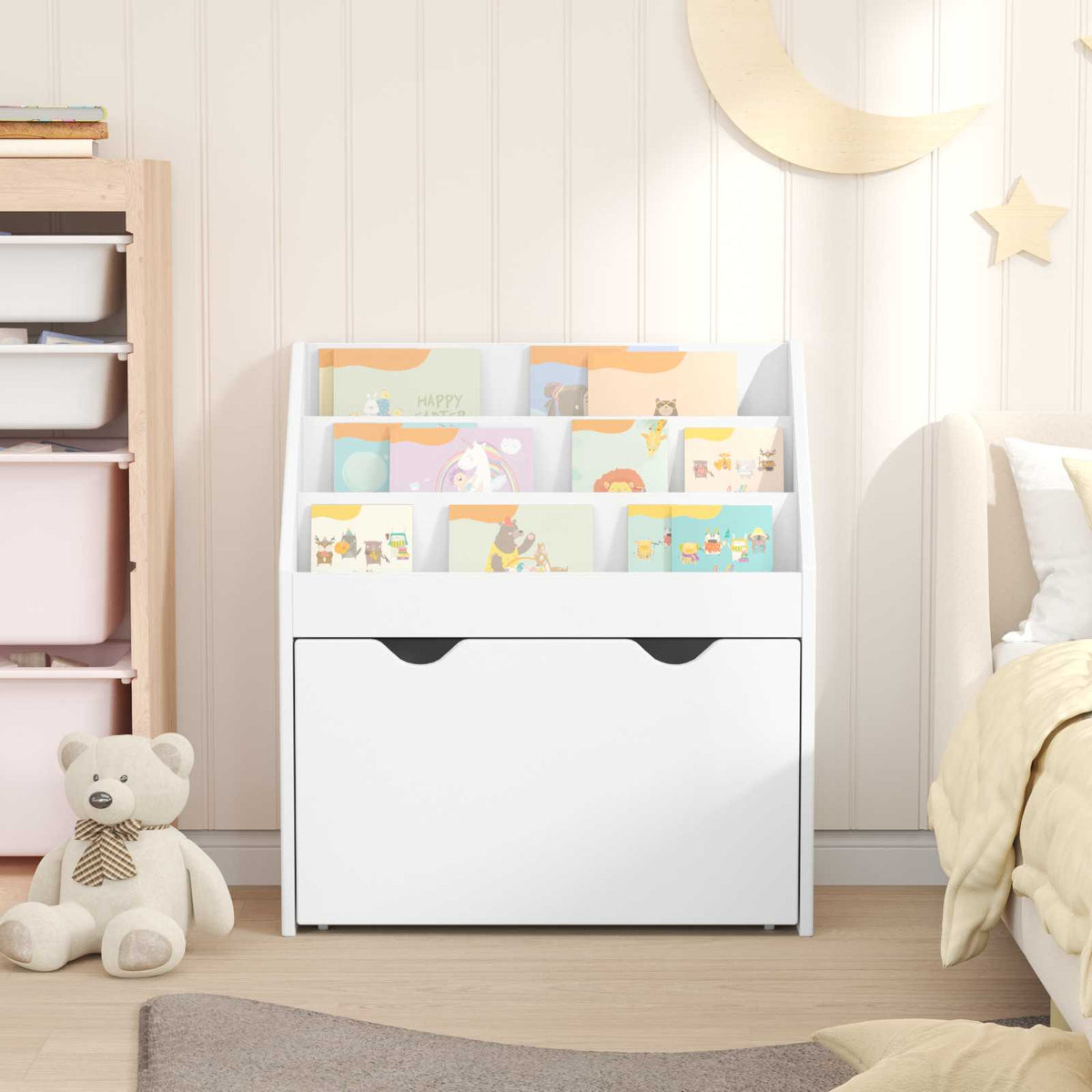 Kinderregal mit Schubladen Weiß 60 x 29,5 x 69 cm Holzwerkstoff