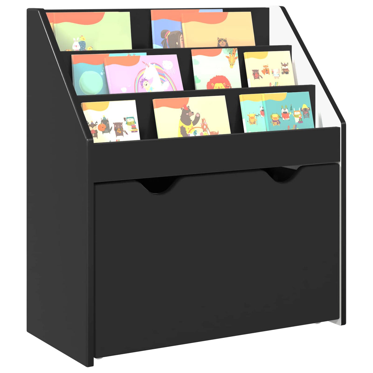 Kinderregal Schwarz 60 x 29,5 x 69 cm Holzwerkstoff