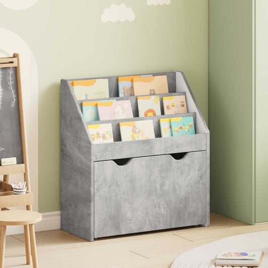 Kinderregal Betongrau 60 x 29,5 x 69 cm Holzwerkstoff