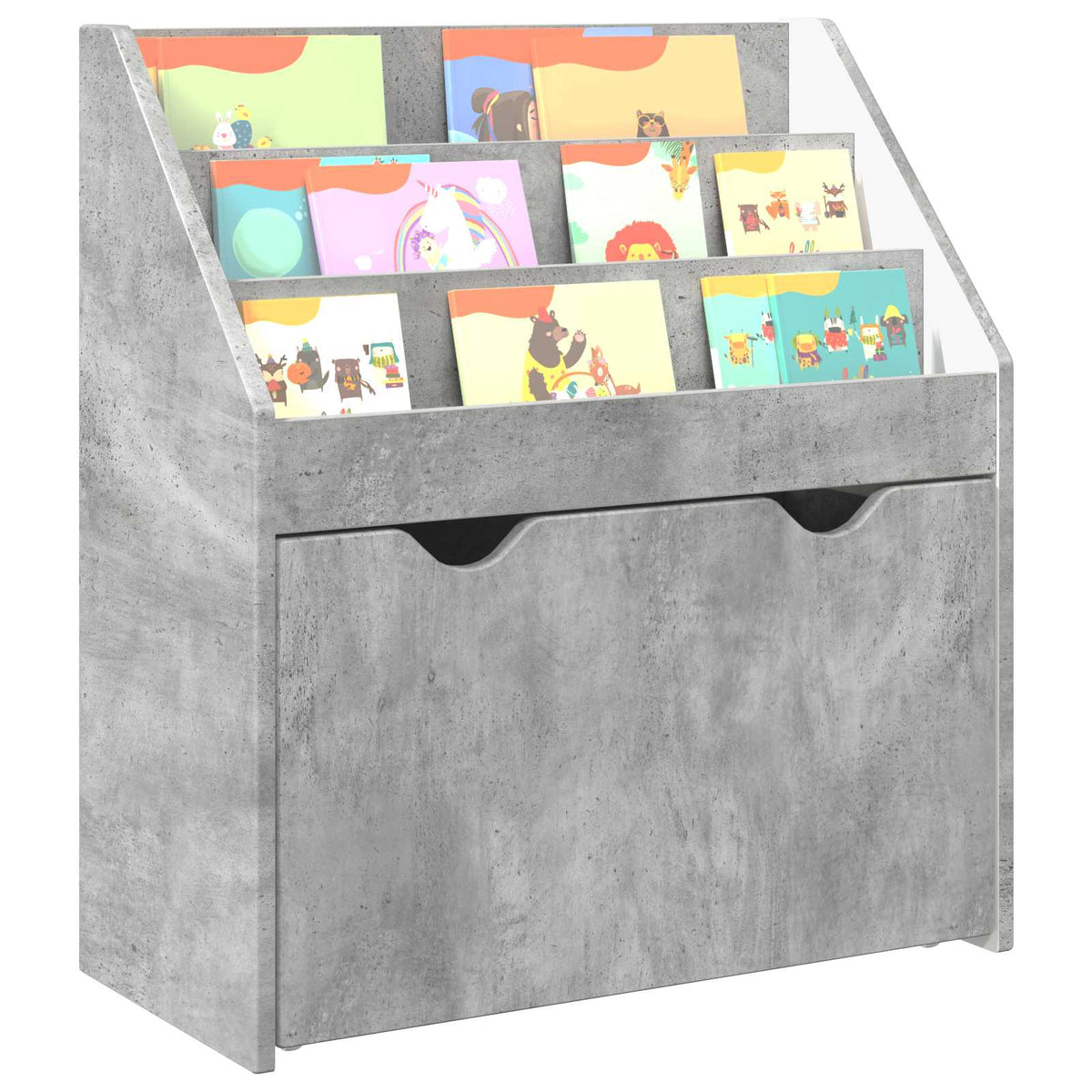 Kinderregal Betongrau 60 x 29,5 x 69 cm Holzwerkstoff