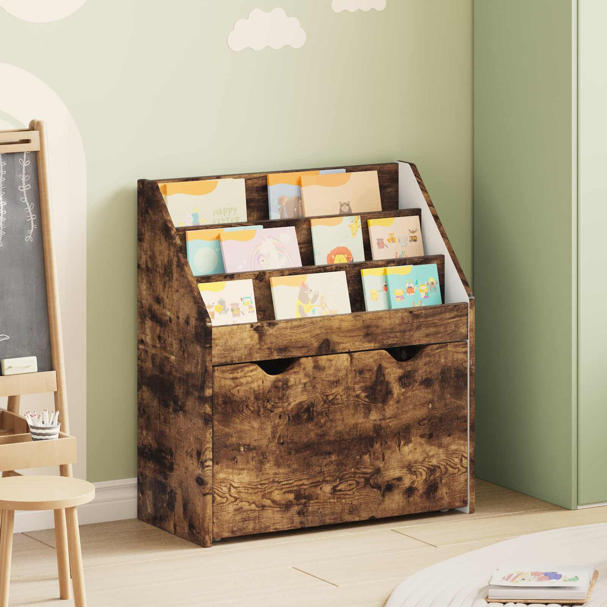 Kinderregal Räuchereiche 60 x 29,5 x 69 cm Holzwerkstoff