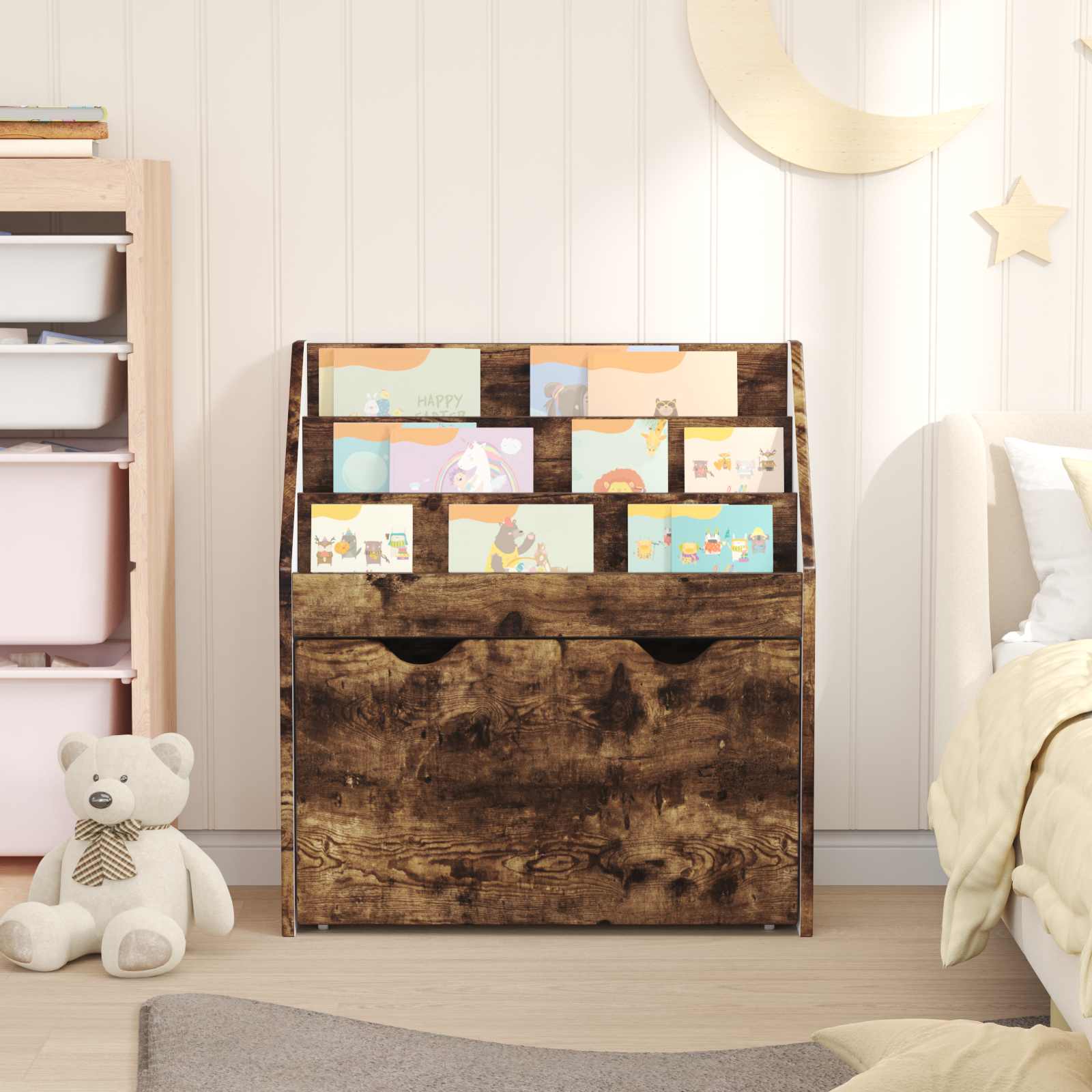 Kinderregal Räuchereiche 60 x 29,5 x 69 cm Holzwerkstoff