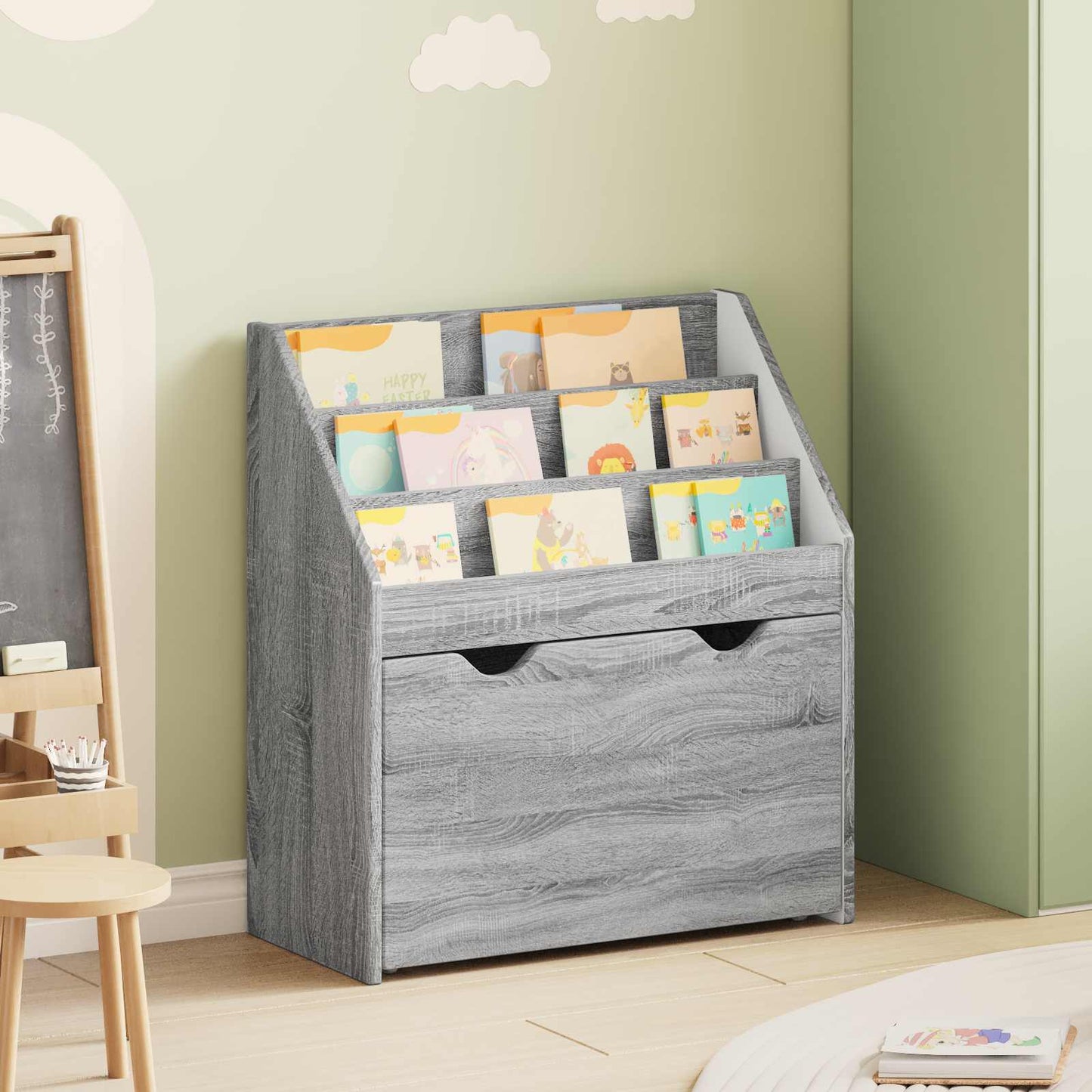Kinderregal Sonoma-Grau 60 x 29,5 x 69 cm Holzwerkstoff
