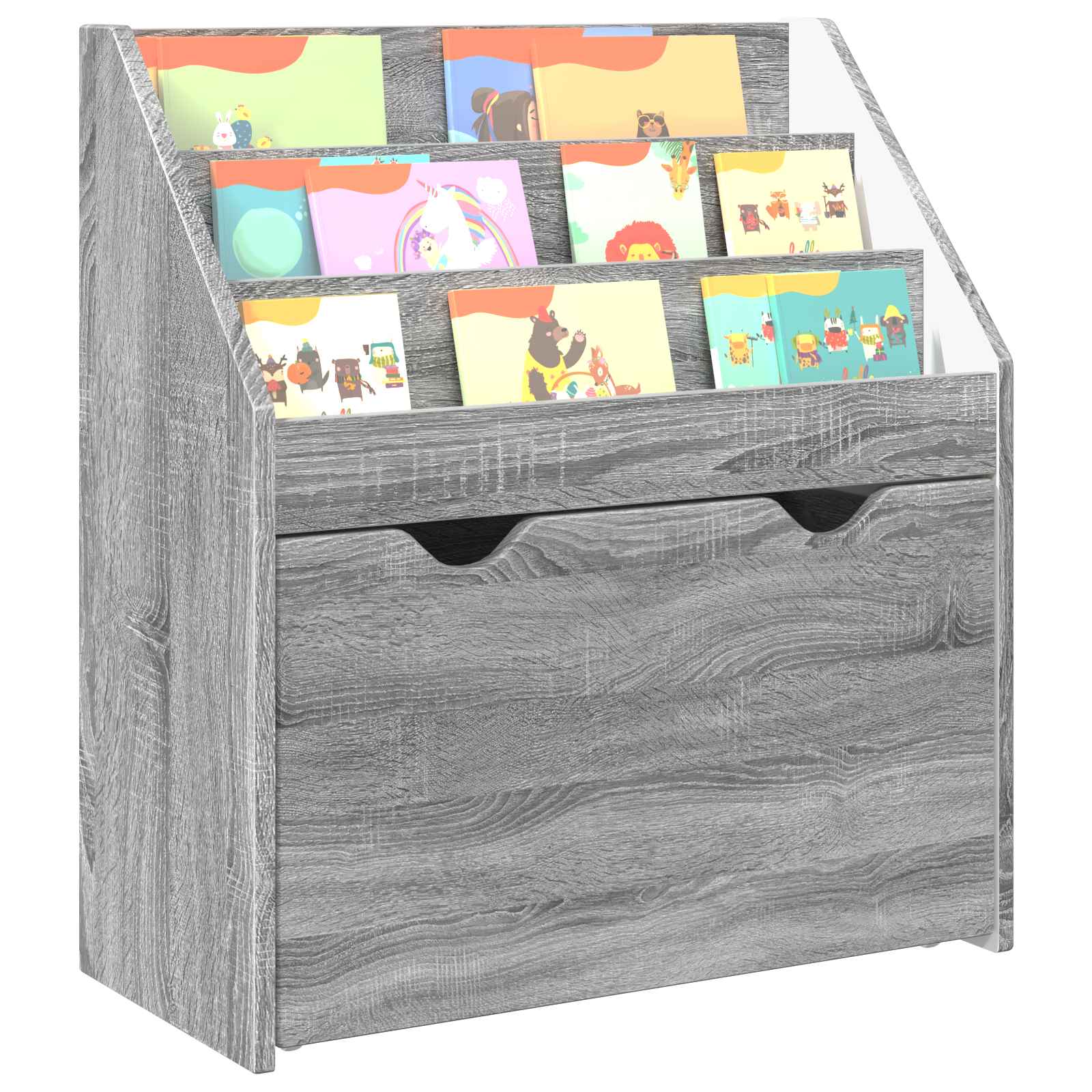 Kinderregal Sonoma-Grau 60 x 29,5 x 69 cm Holzwerkstoff