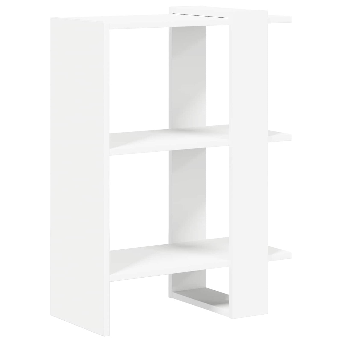 Bücherregal 2 Ebenen 52 x 25 x 71,5 cm Holzwerkstoff Weiß