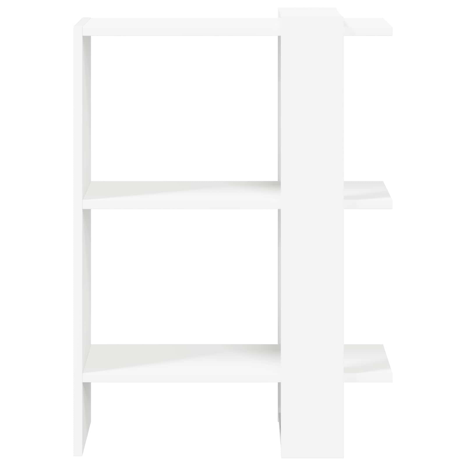 Bücherregal 2 Ebenen 52 x 25 x 71,5 cm Holzwerkstoff Weiß