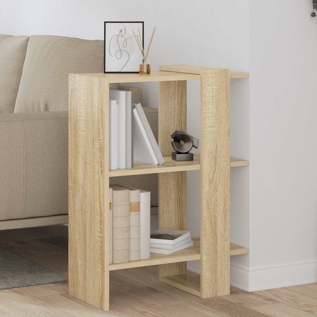 Bücherregal 2 Ebenen 52 x 25 x 71,5 cm Holzwerkstoff