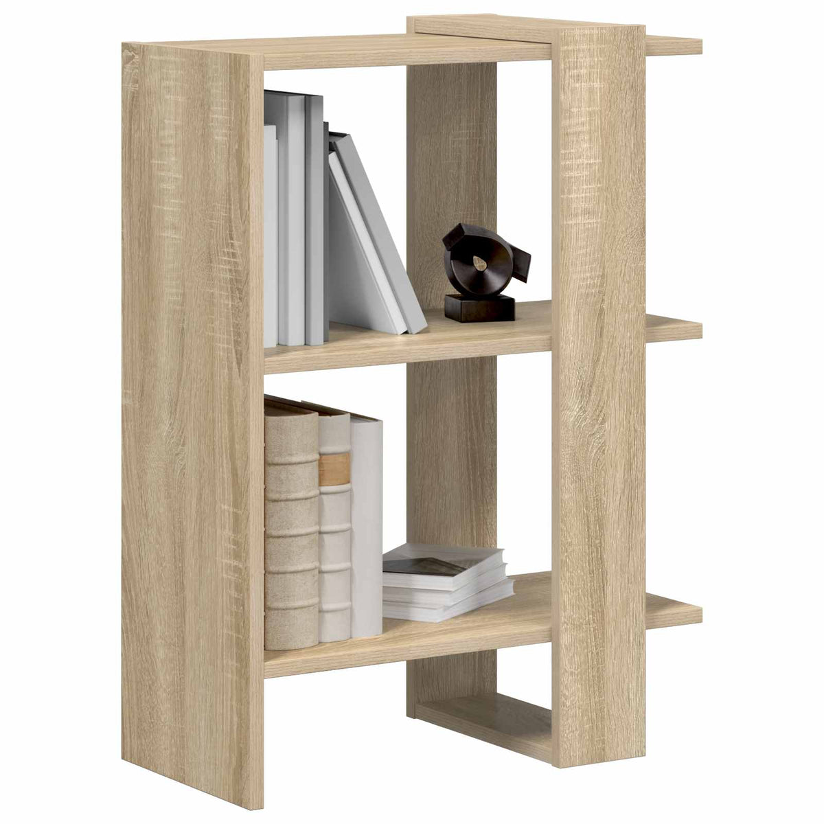 Bücherregal 2 Ebenen 52 x 25 x 71,5 cm Holzwerkstoff