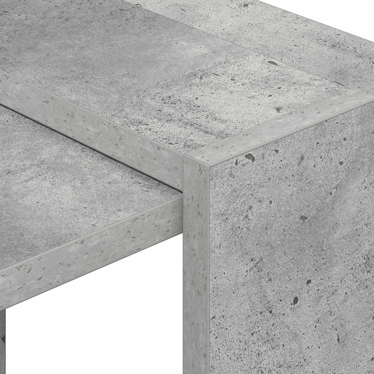Bücherregal 2 Ebenen 52 x 25 x 71,5 cm Holzwerkstoff Betongrau