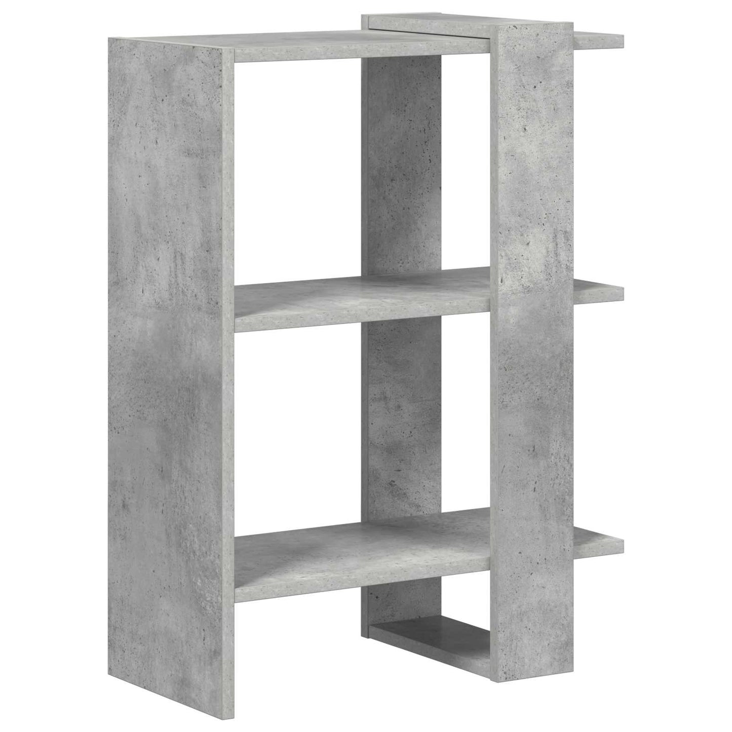 Bücherregal 2 Ebenen 52 x 25 x 71,5 cm Holzwerkstoff Betongrau