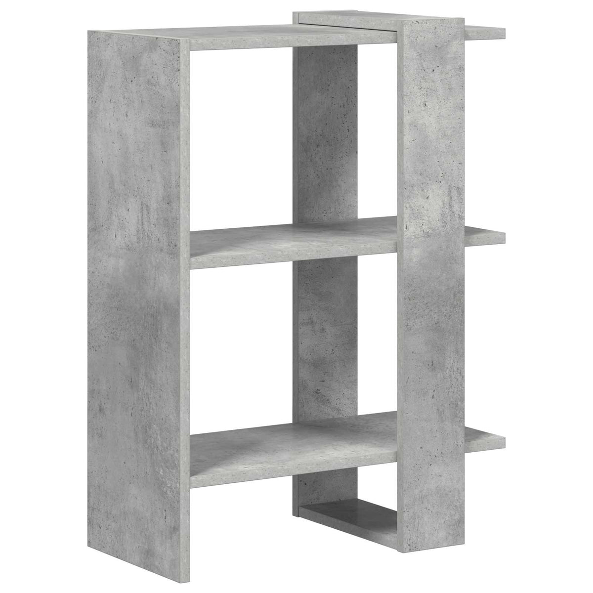 Bücherregal 2 Ebenen 52 x 25 x 71,5 cm Holzwerkstoff Betongrau