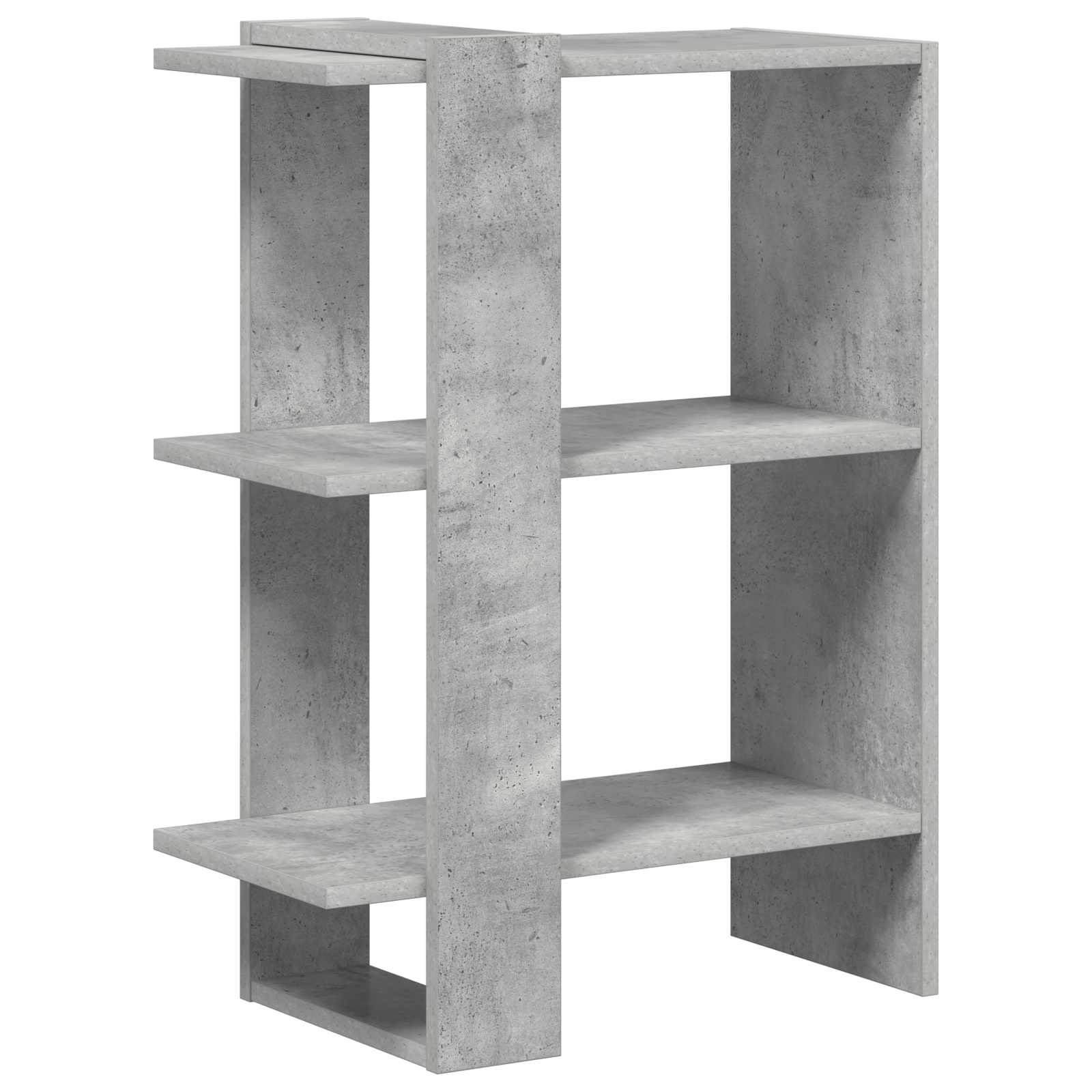 Bücherregal 2 Ebenen 52 x 25 x 71,5 cm Holzwerkstoff Betongrau