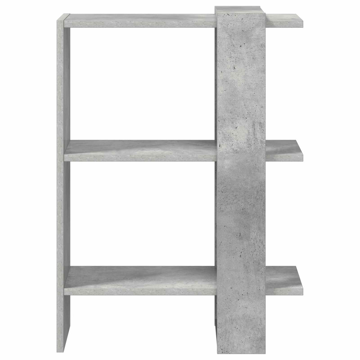 Bücherregal 2 Ebenen 52 x 25 x 71,5 cm Holzwerkstoff Betongrau