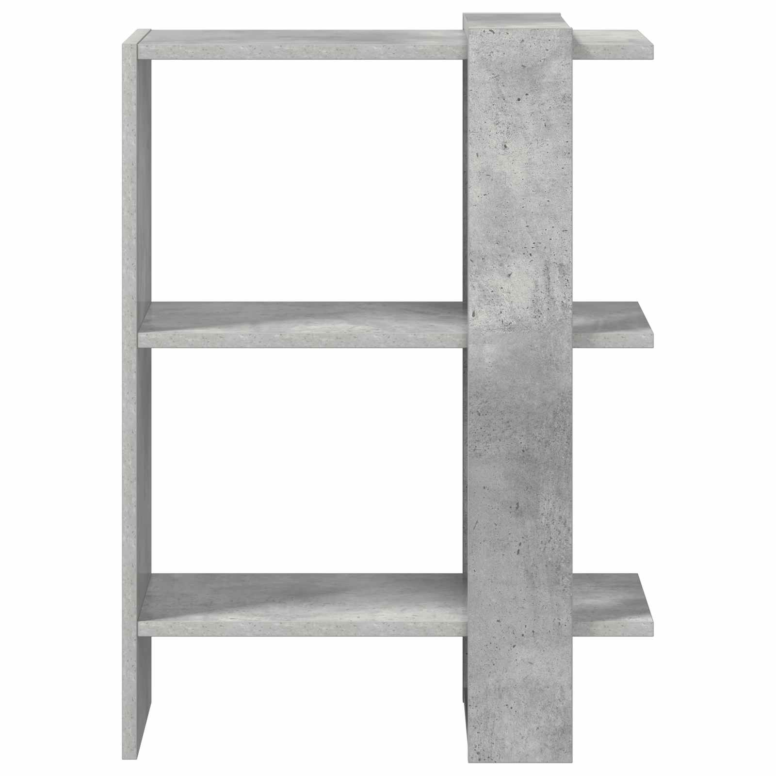 Bücherregal 2 Ebenen 52 x 25 x 71,5 cm Holzwerkstoff Betongrau