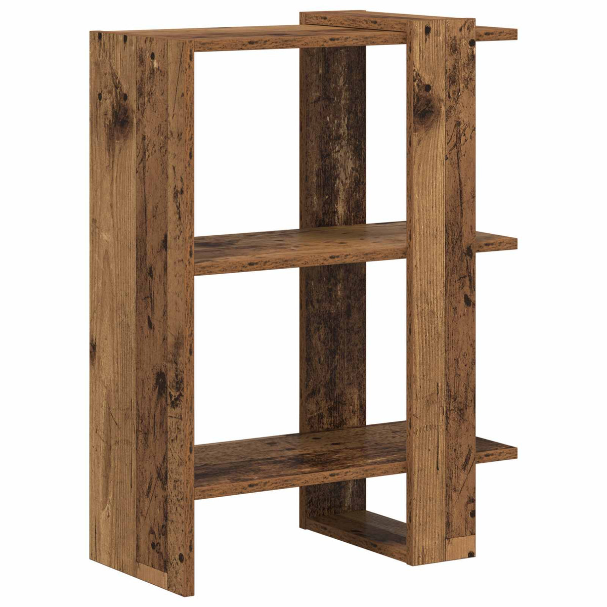 Bücherregal 2 Ebenen 52 x 25 x 71,5 cm Holzwerkstoff Altholz