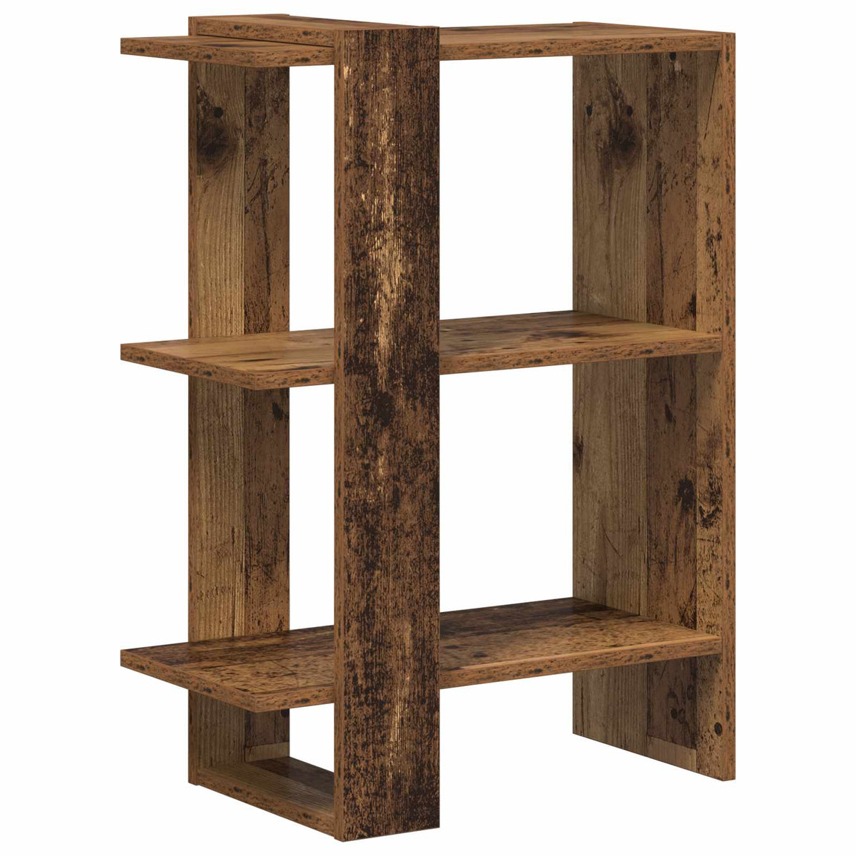 Bücherregal 2 Ebenen 52 x 25 x 71,5 cm Holzwerkstoff Altholz
