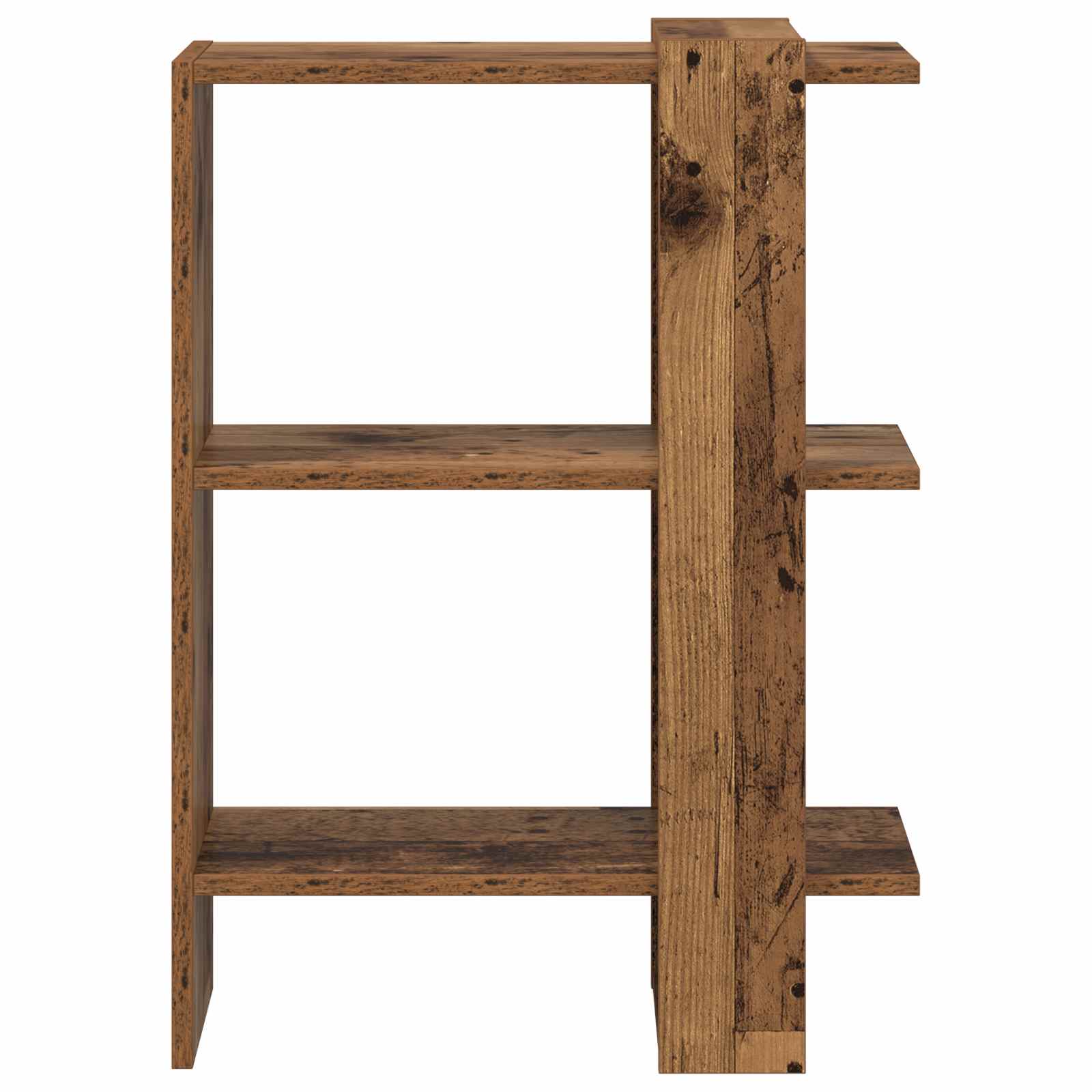 Bücherregal 2 Ebenen 52 x 25 x 71,5 cm Holzwerkstoff Altholz
