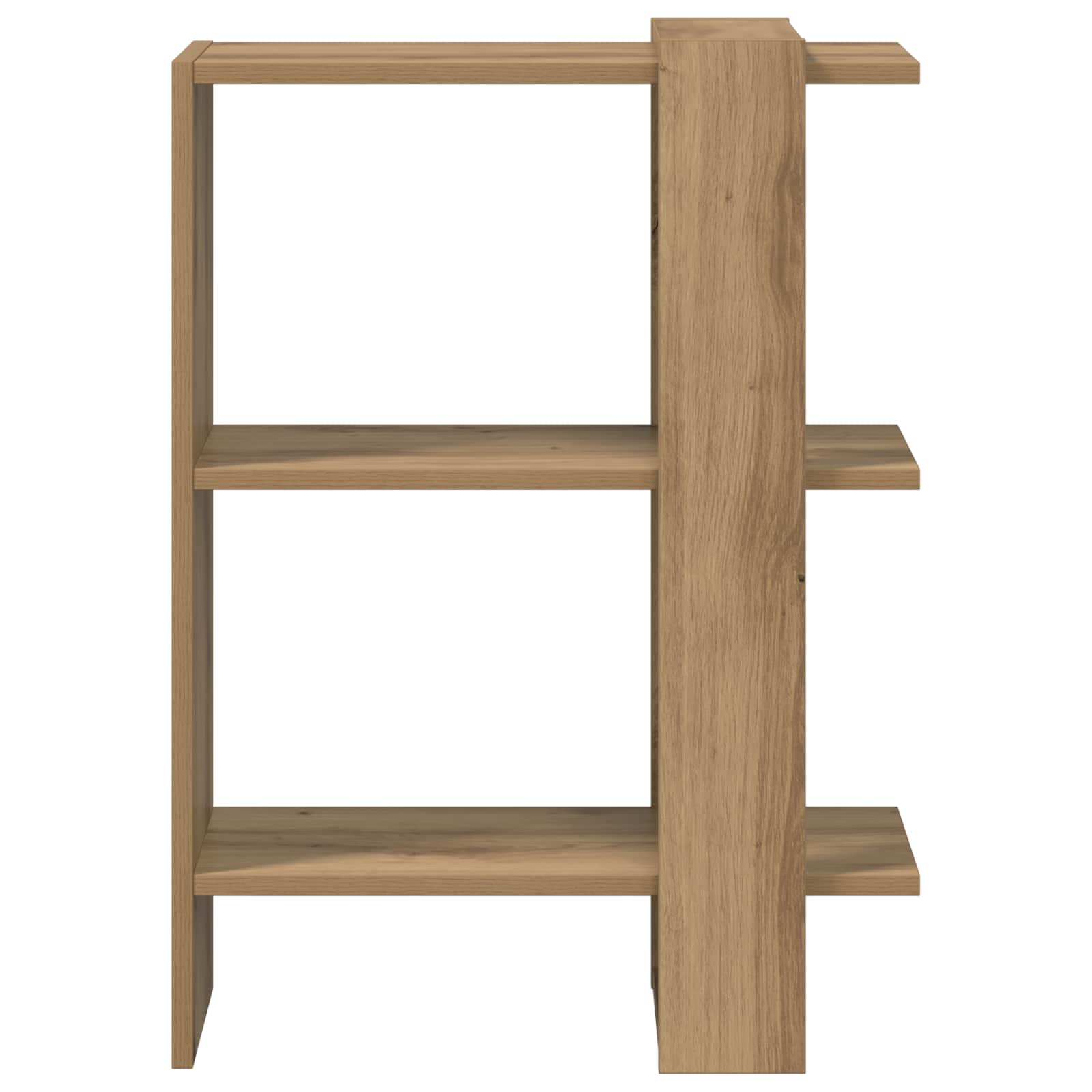 Bücherregal 2 Ebenen 52 x 25 x 71,5 cm Holzwerkstoff