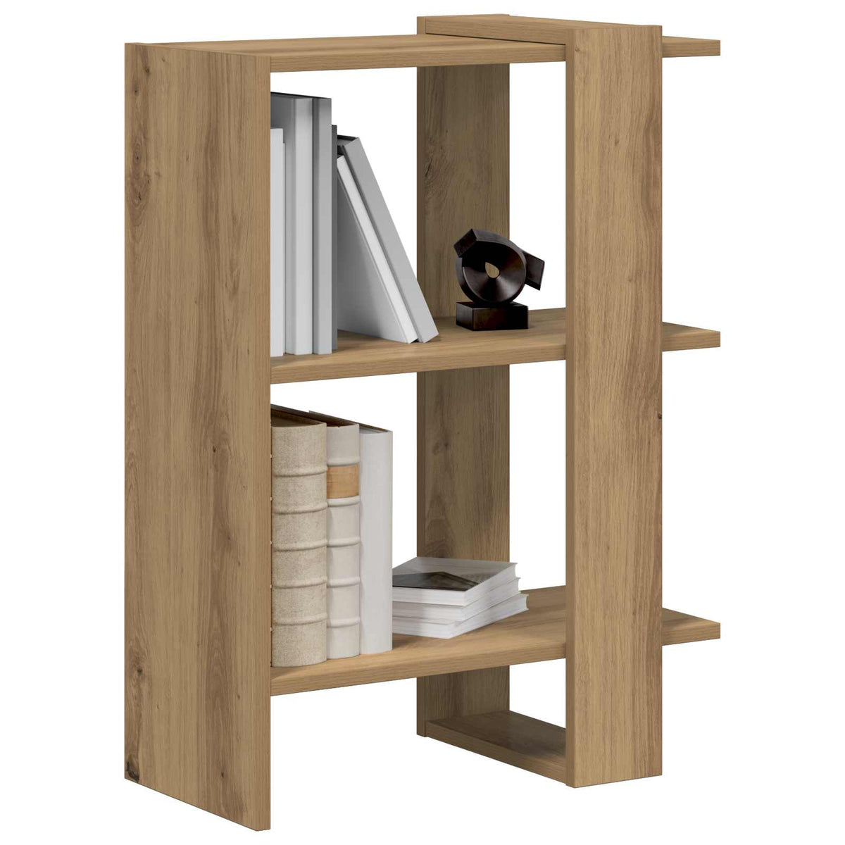 Bücherregal 2 Ebenen 52 x 25 x 71,5 cm Holzwerkstoff